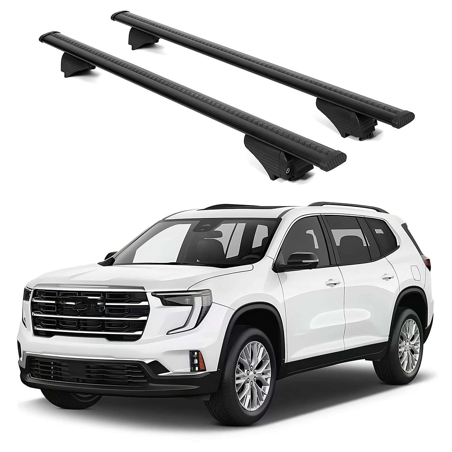 ERKUL Roof Rack Cross Bars for GMC Acadia 2024-2026 for Raised Rails - Black