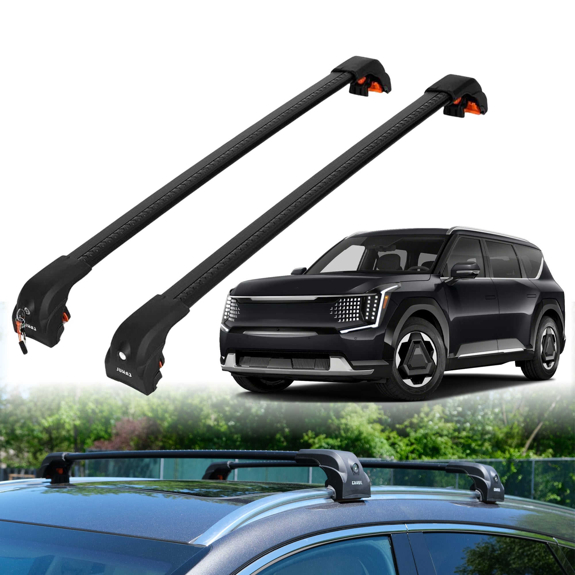 Premium Quality 220 lbs Load Capacity Roof Rack Crossbars for Kia EV9 2024-2025
