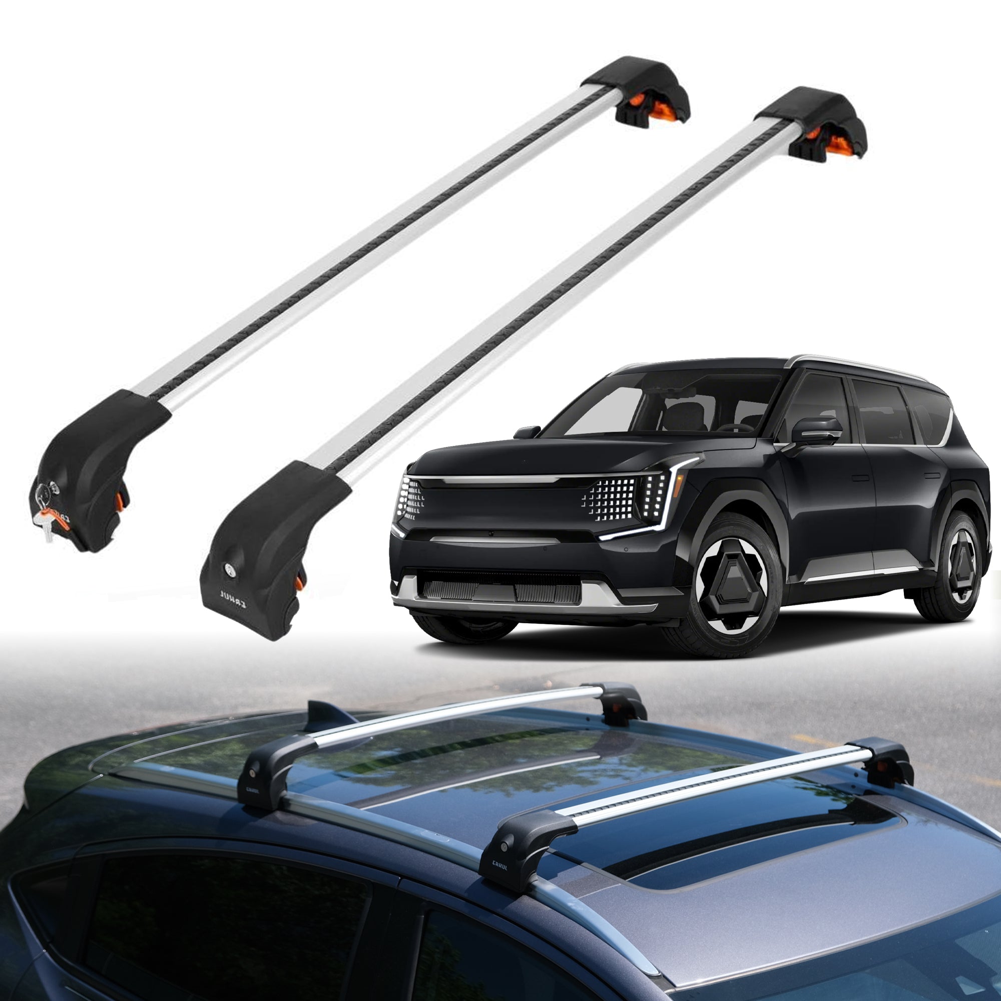 Premium Quality 220 lbs Load Capacity Roof Rack Crossbars for Kia EV9 2024-2025