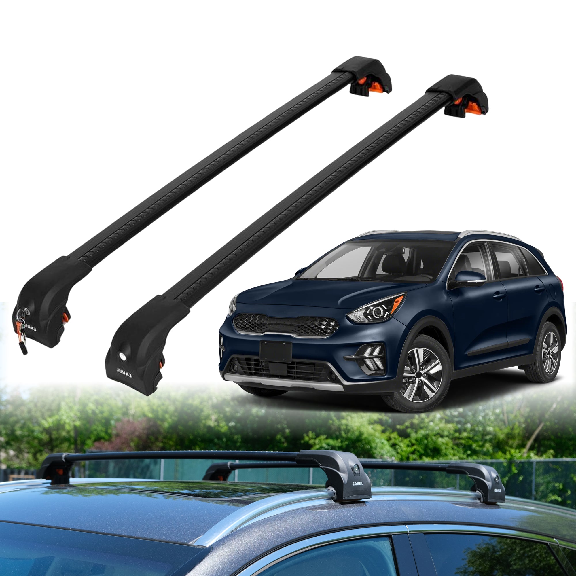 Premium Quality 220 lbs Load Capacity Roof Rack Crossbars for Kia Niro 2016-2022