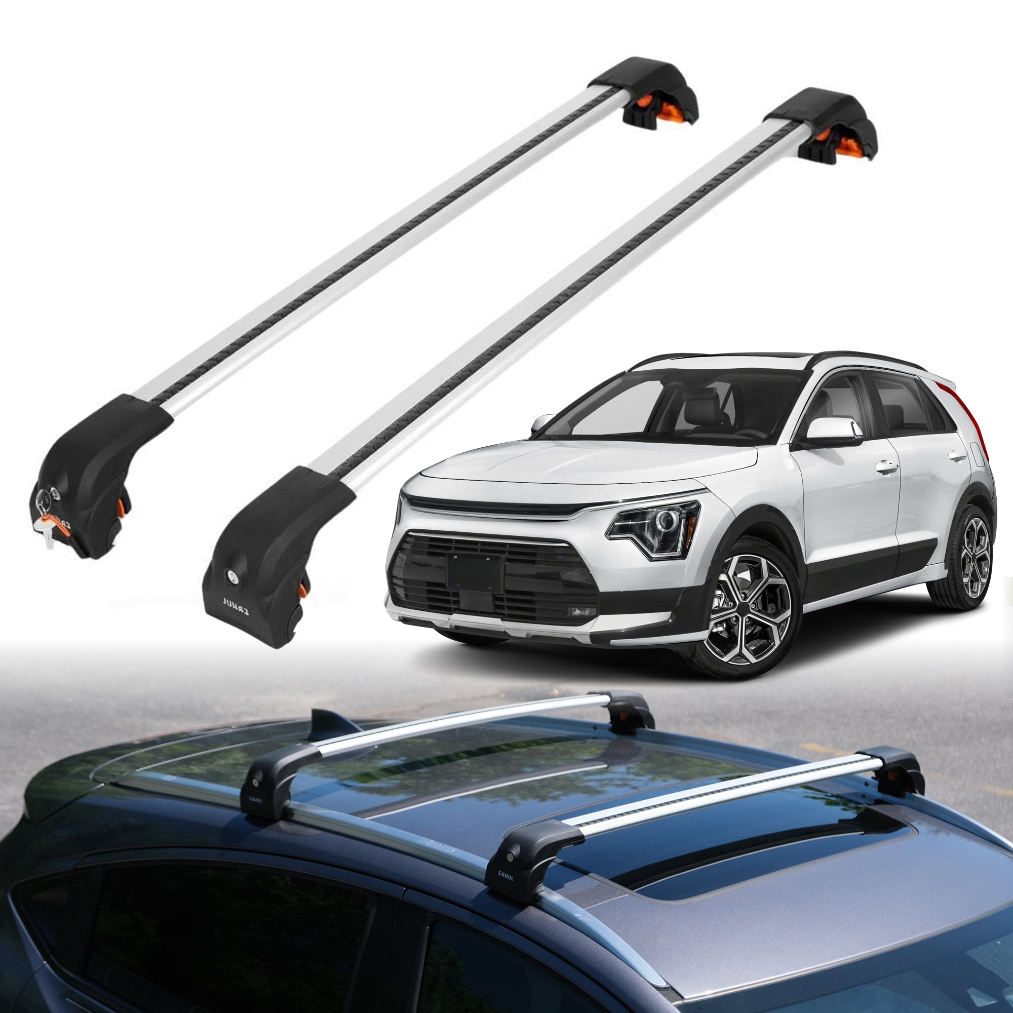 Premium Quality 220 lbs Load Capacity Roof Rack Crossbars for Kia Niro 2023-2025
