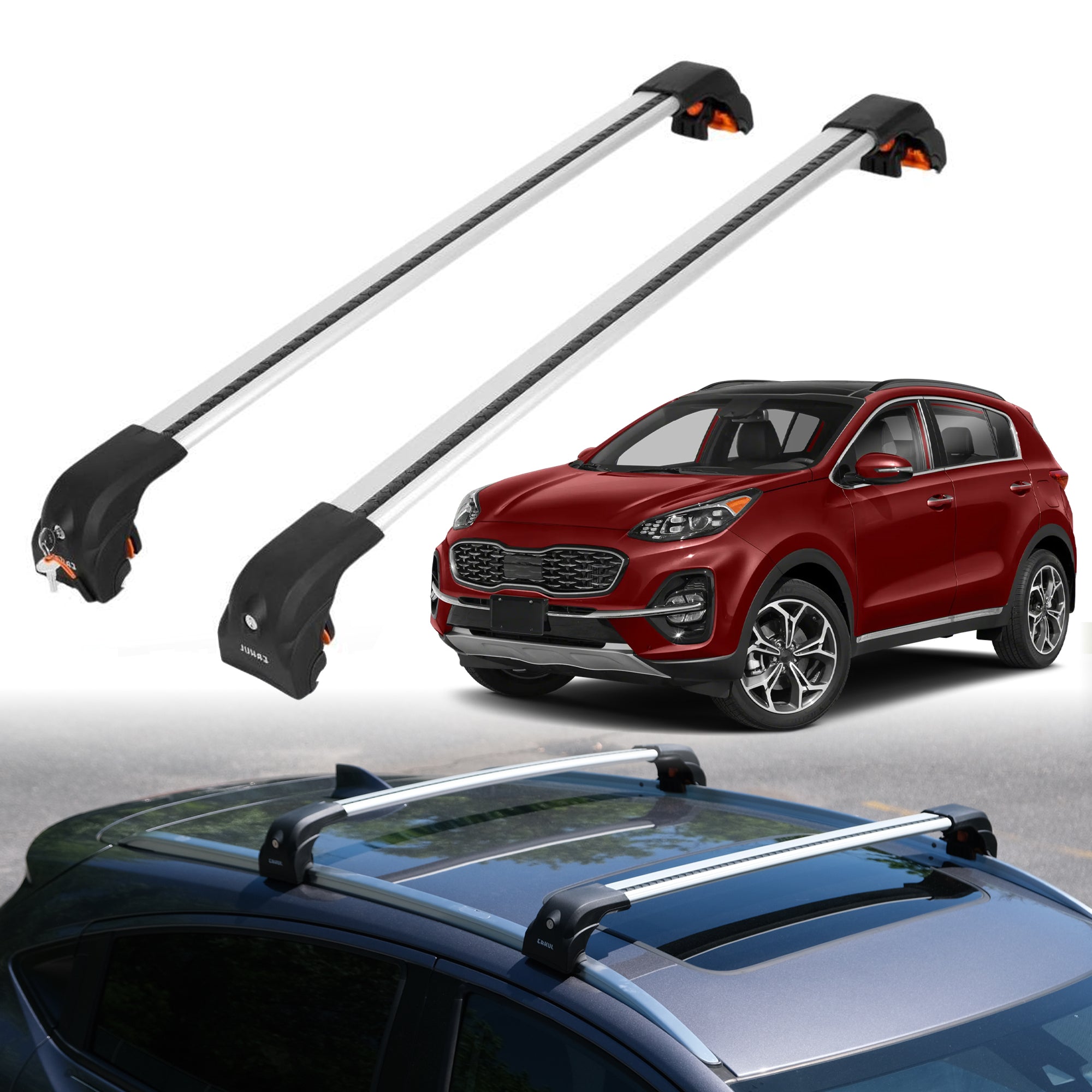 ERKUL Roof Rack Crossbars For KIA SPORTAGE 2017-2022