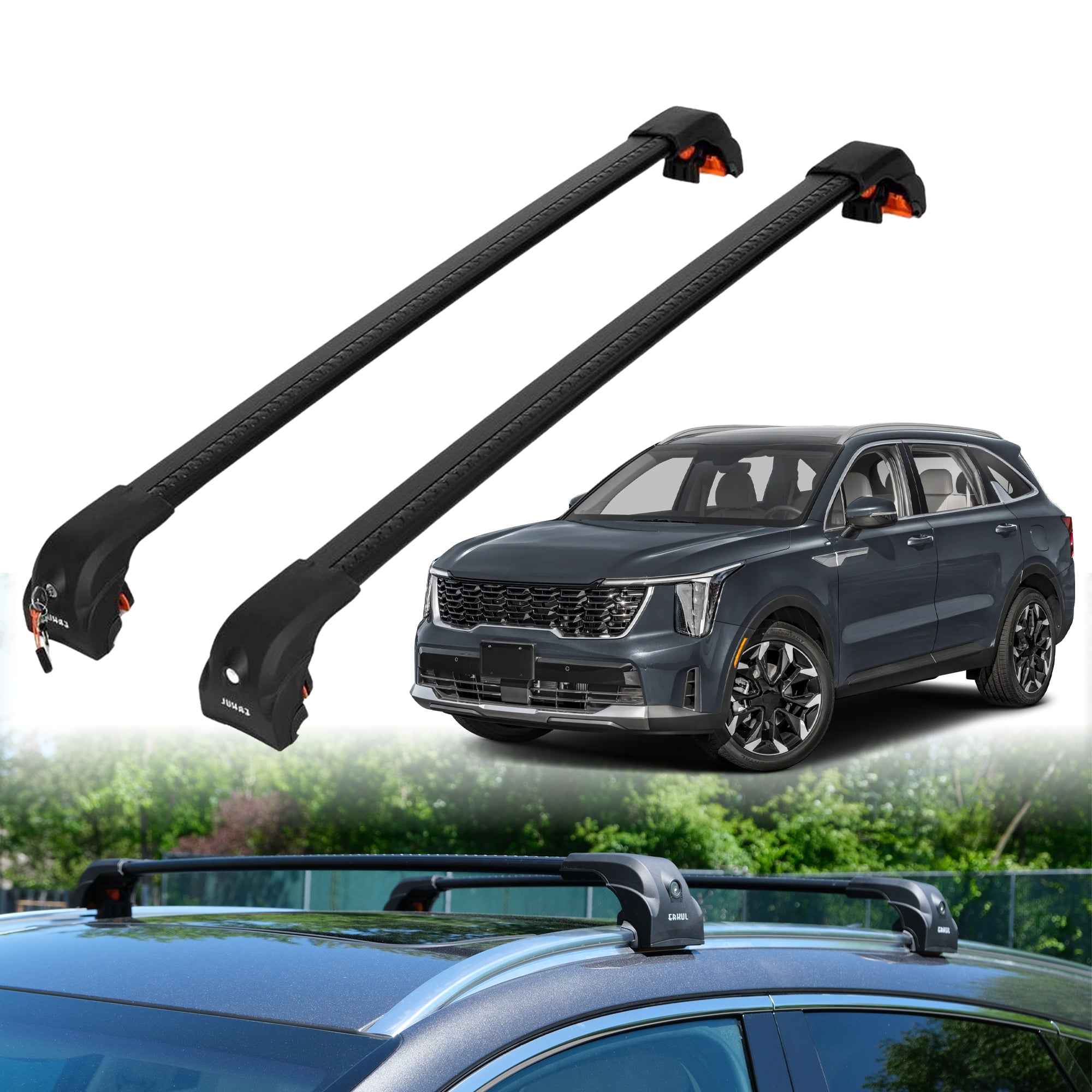 ERKUL Roof Rack Crossbars For KIA SORENTO 2021-2026
