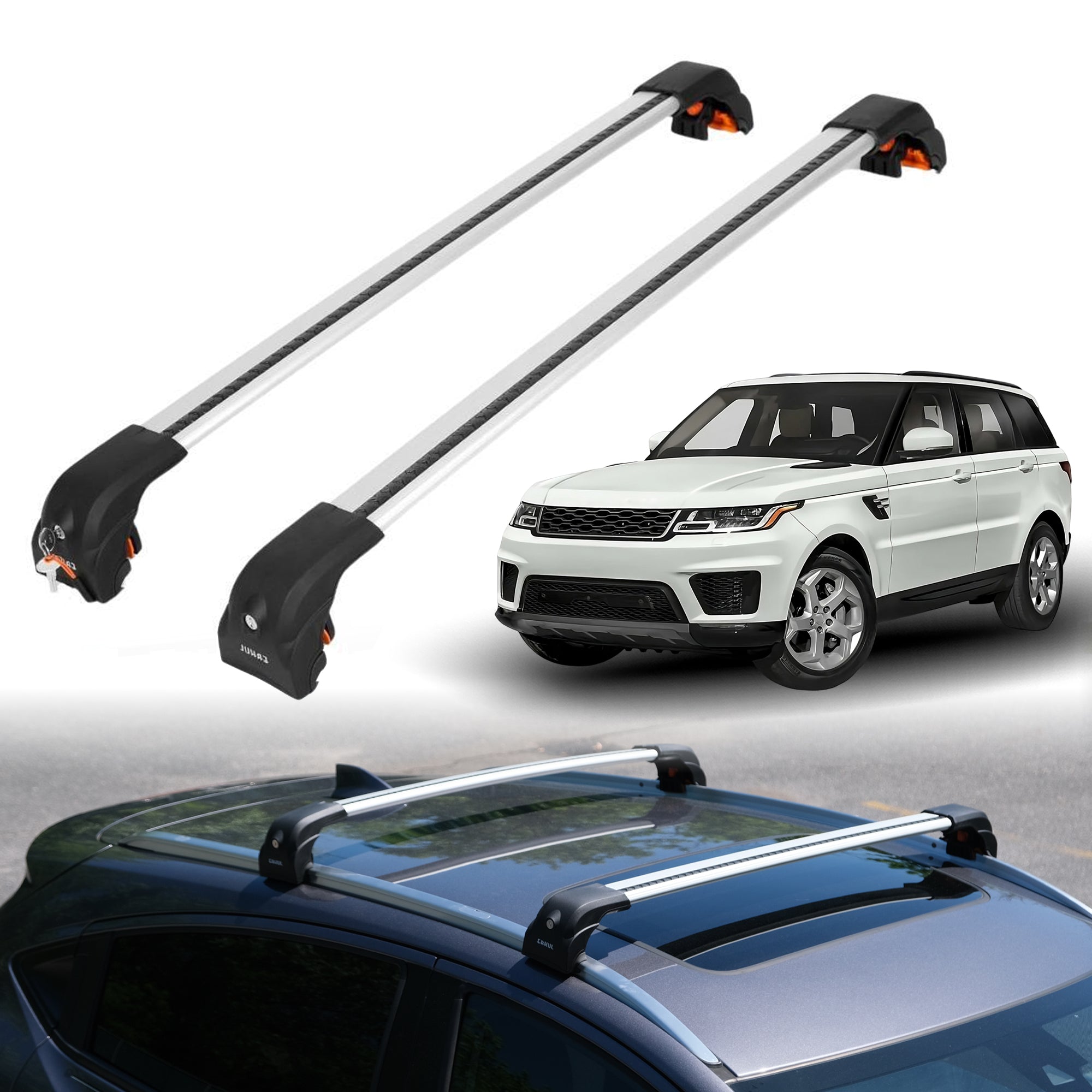 Roof Rack Crossbars for Land Rover Range Rover Sport 2014-2022 w/ Flush Rails