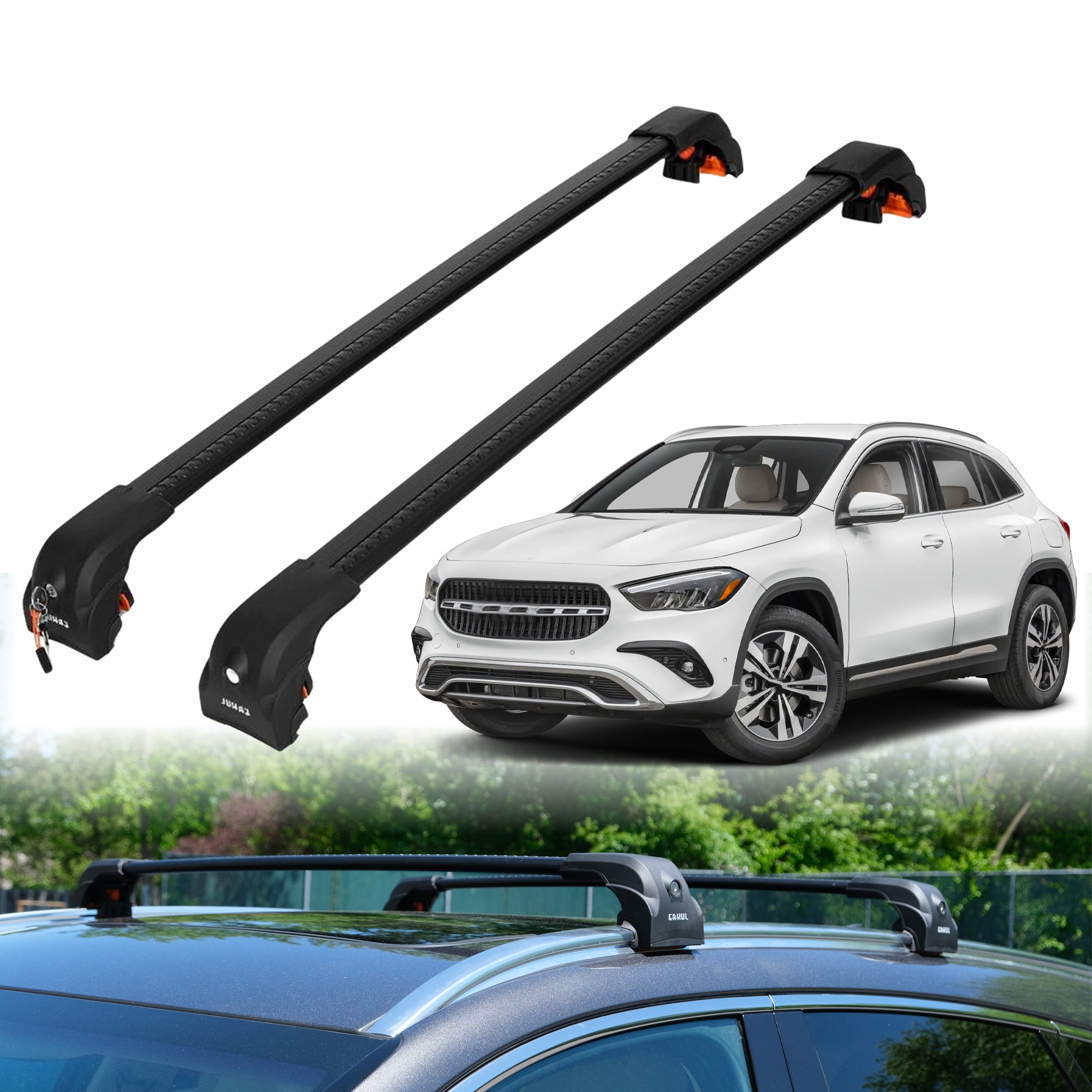 ERKUL Roof Rack Crossbars For MERCEDES-BENZ GLA250 2021-2026