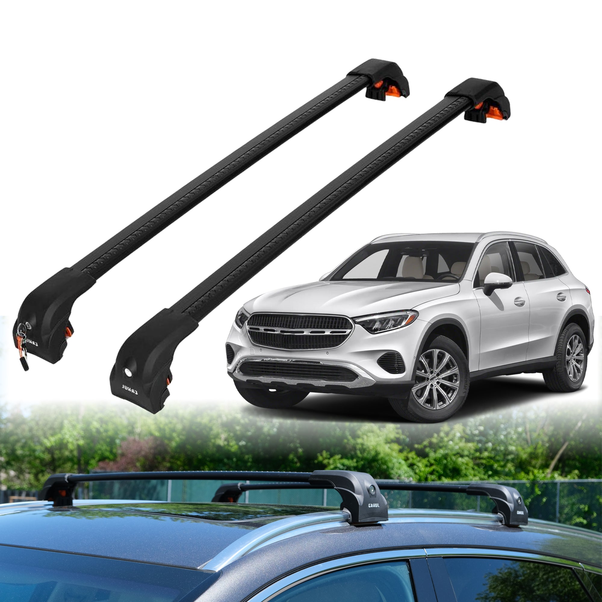 Premium Quality 220 lbs Roof Rack Crossbars for Mercedes-Benz GLC300 2023-2025