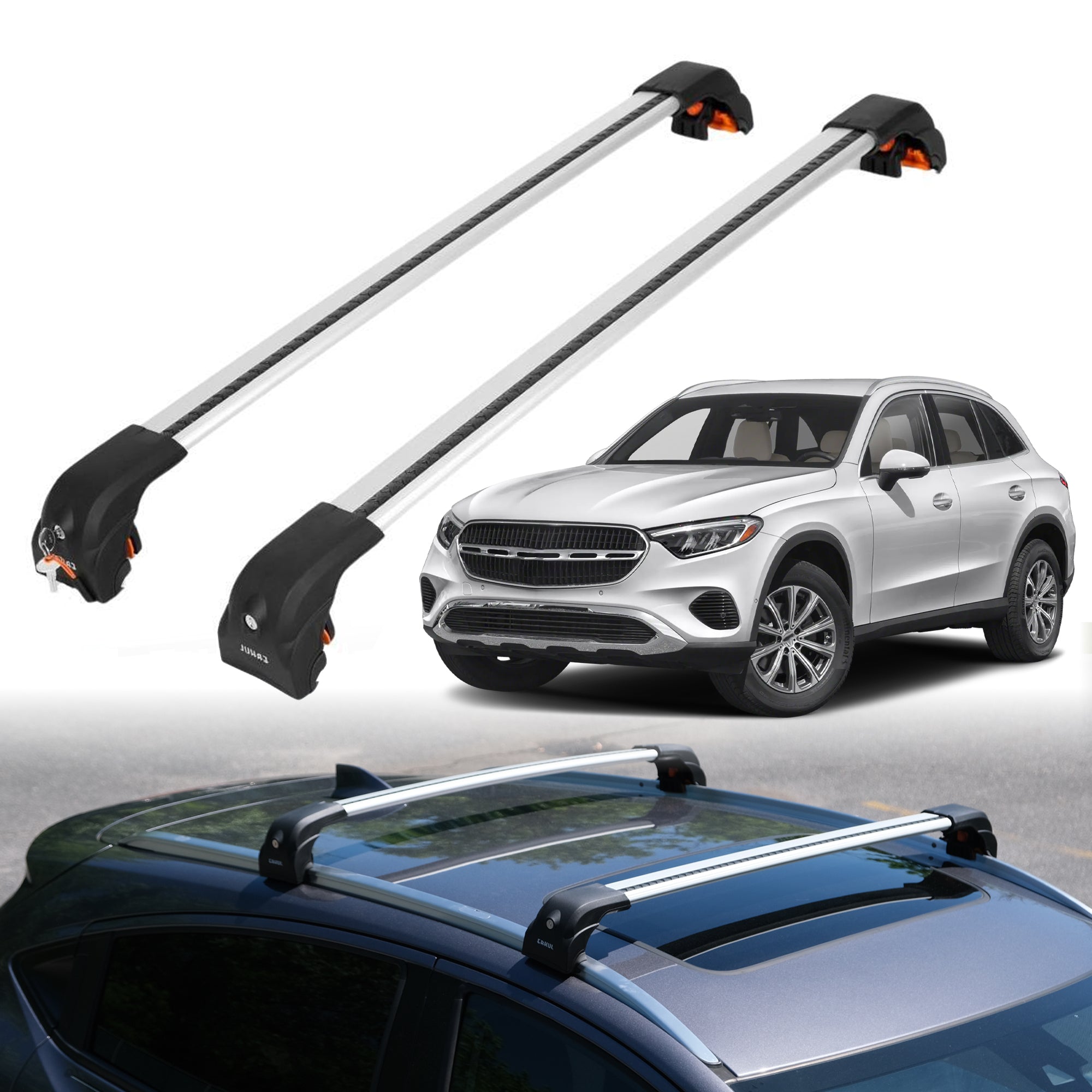 Premium Quality 220 lbs Roof Rack Crossbars for Mercedes-Benz GLC300 2023-2025