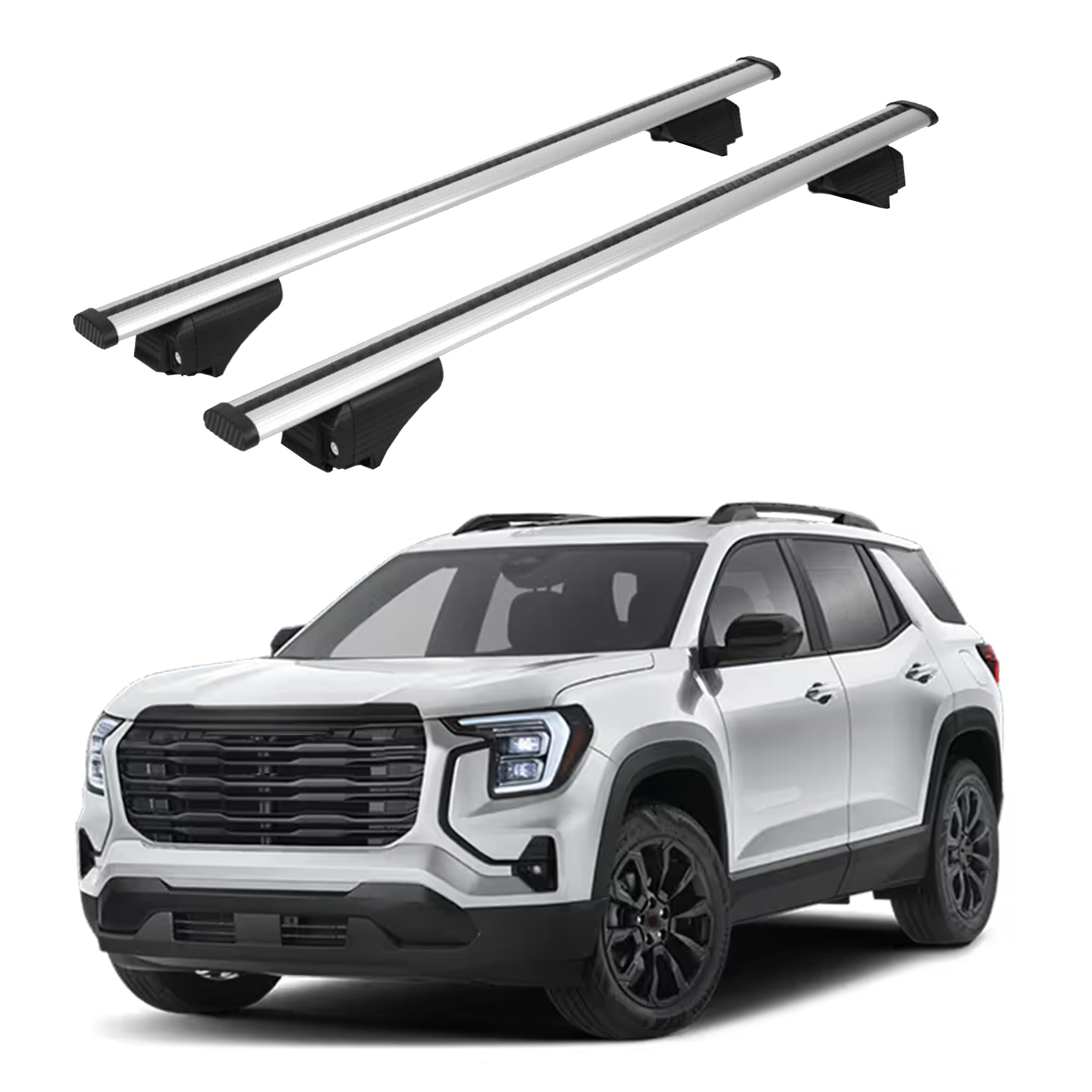 ERKUL Roof Rack Cross Bars for GMC Terrain 2025-2026 for Raised Rails - Silver