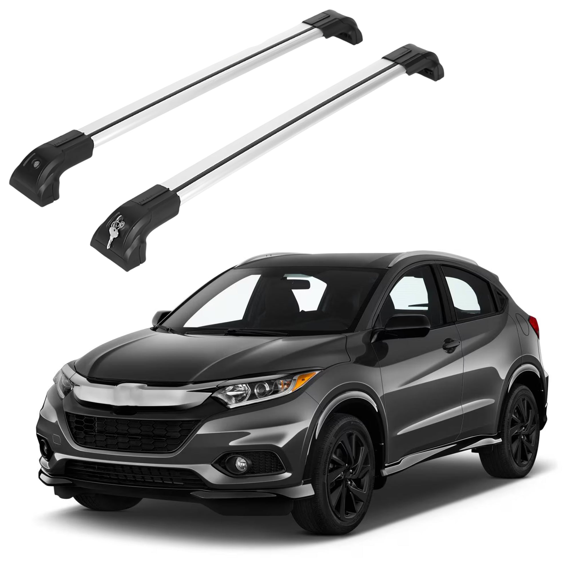 Heavy Duty Roof Rack Crossbars Fit Honda HR-V HRV 2016-20222 Silver