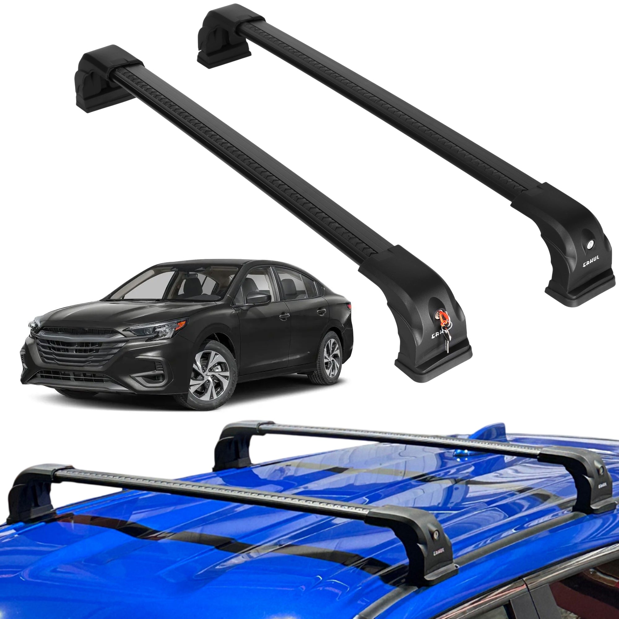 220 lbs Roof Rack Crossbars for Subaru Legacy 2020-2025 - Black