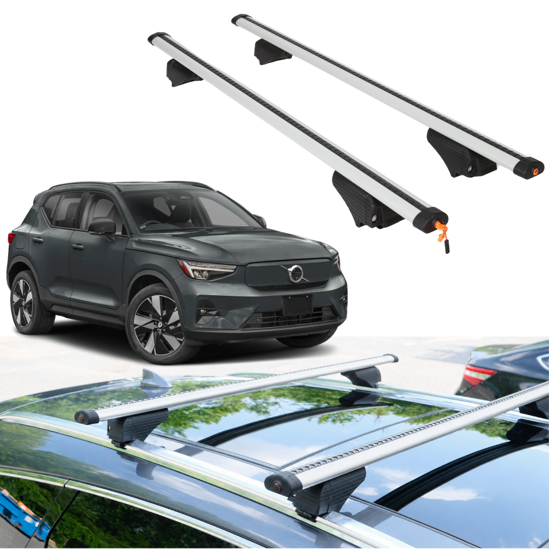 Roof Rack Crossbars for Volvo EX40 2025-2027 Fits Flush Rails - Silver