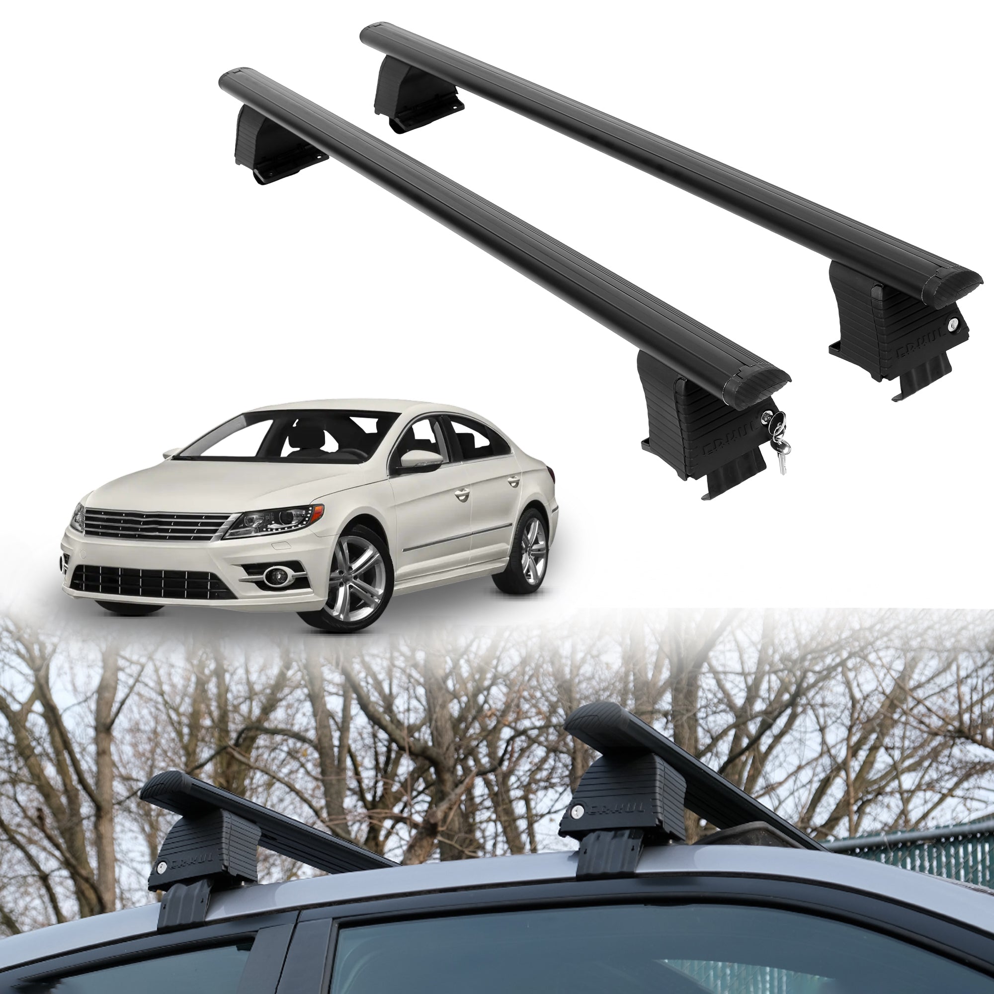 ERKUL Roof Rack Crossbars For VOLKSWAGEN CC 2009-2017