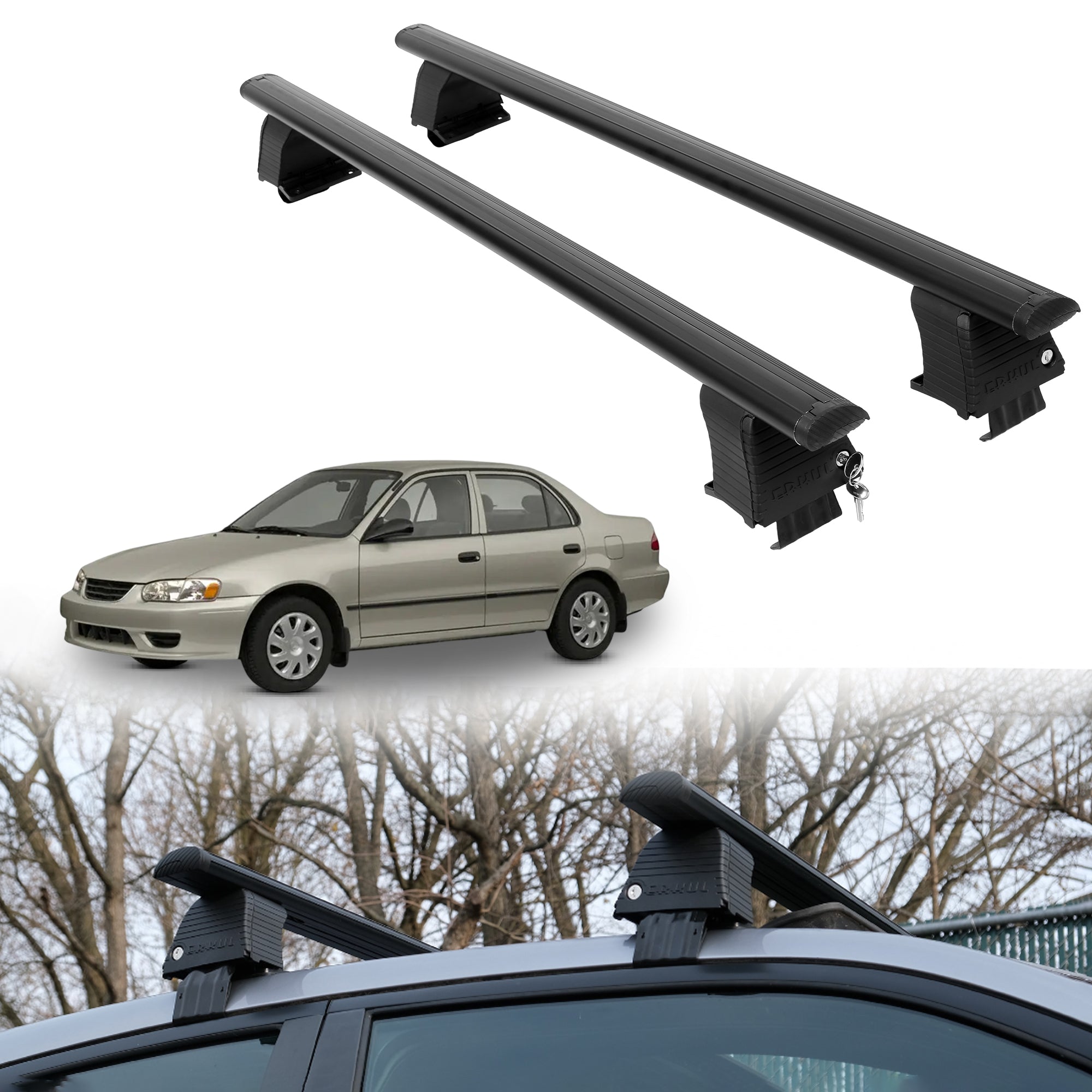 ERKUL Roof Rack Crossbars For TOYOTA COROLLA 1992-2003