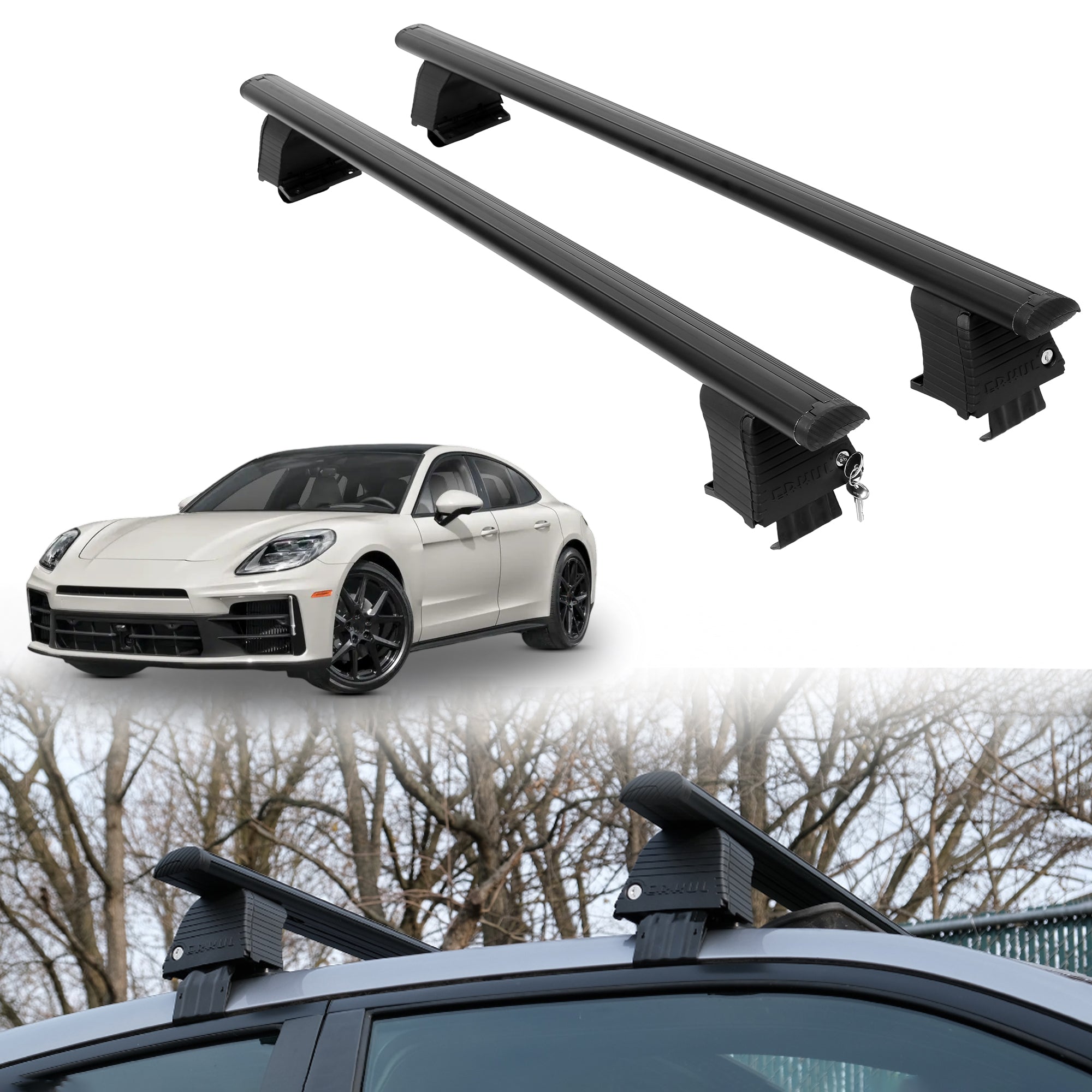 ERKUL Roof Rack Crossbars For PORSCHE PANAMERA 2017-2026