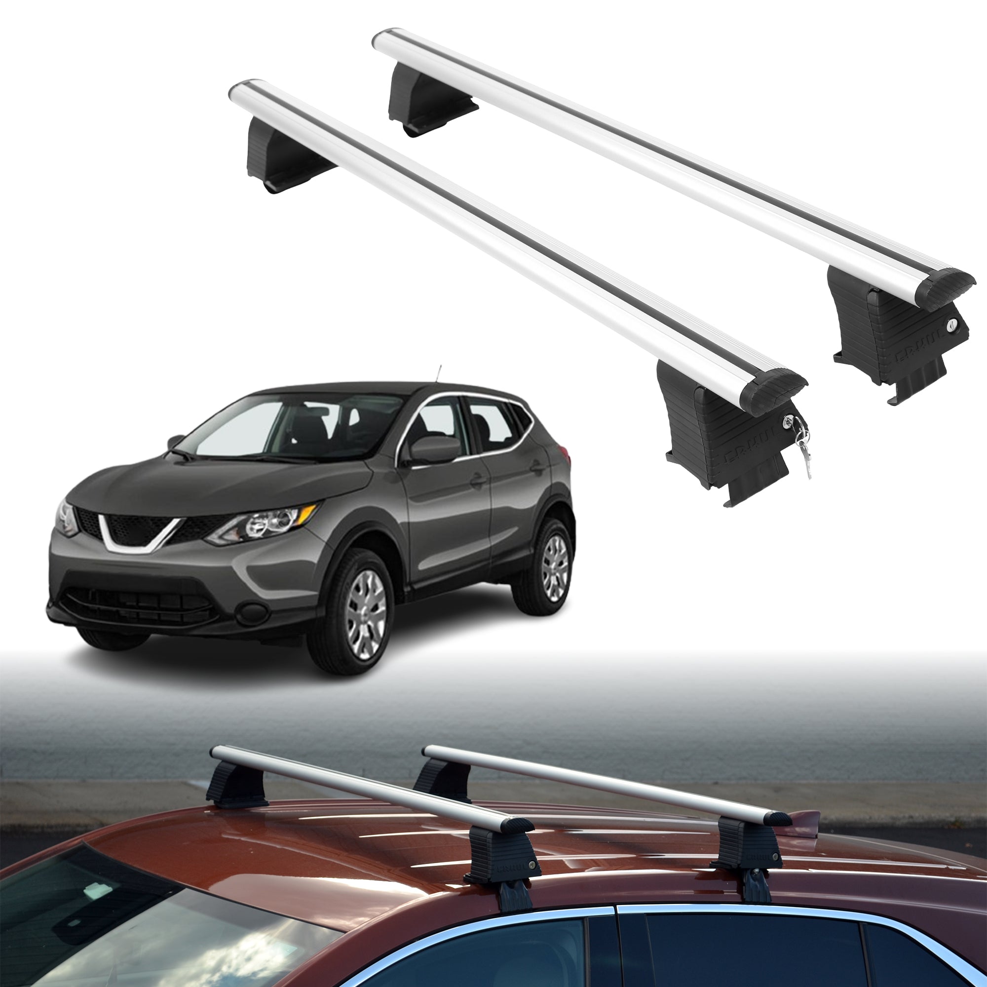 ERKUL Roof Rack Crossbars For NISSAN ROGUE SELECT 2014-2015