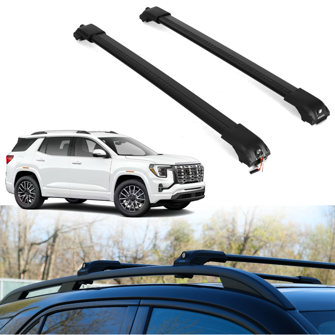 Roof Rack Crossbars for GMC Terrain 2025-2026 Fits Raised Rails - Black