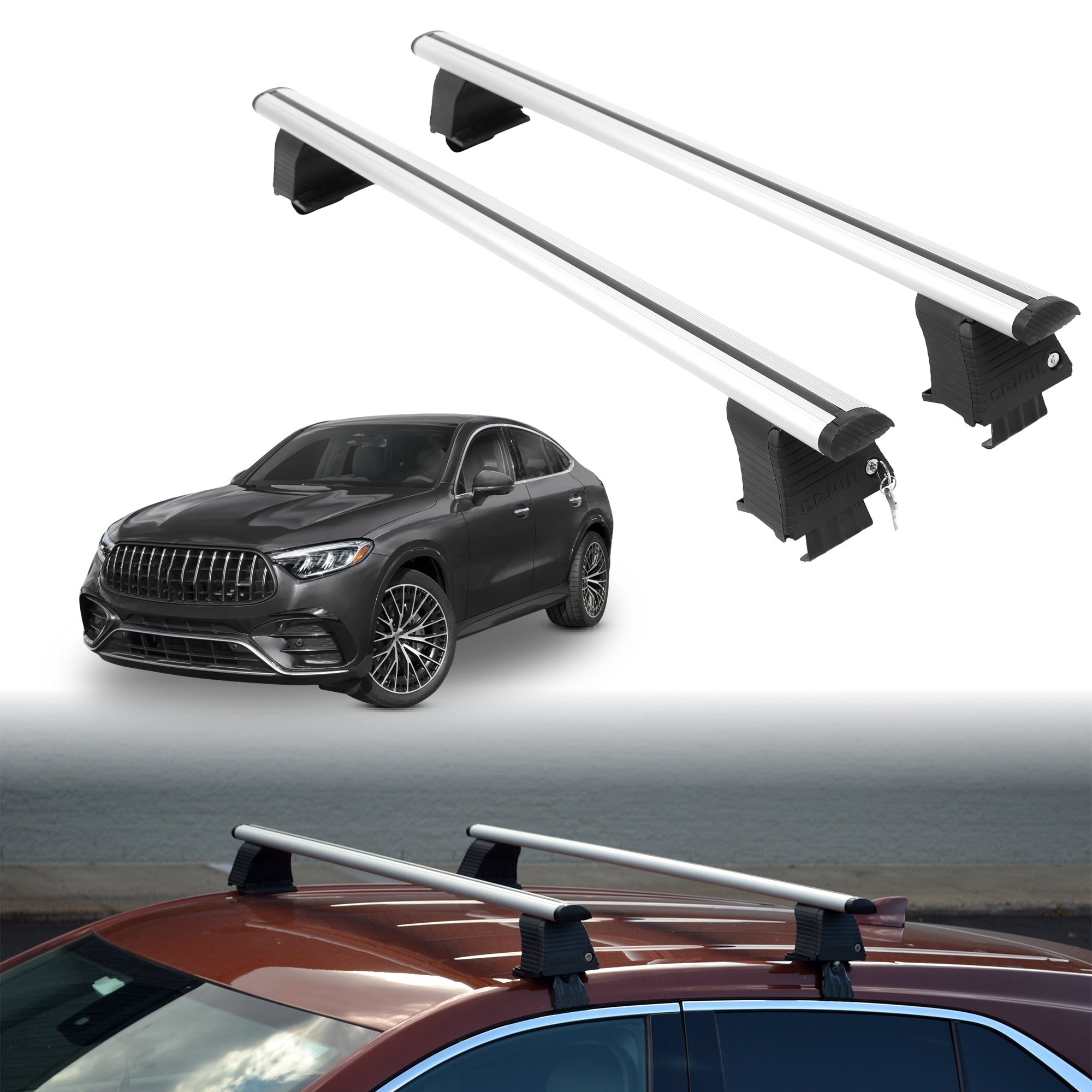 ERKUL Roof Rack Crossbars For MERCEDES AMG GLC 2024-2026
