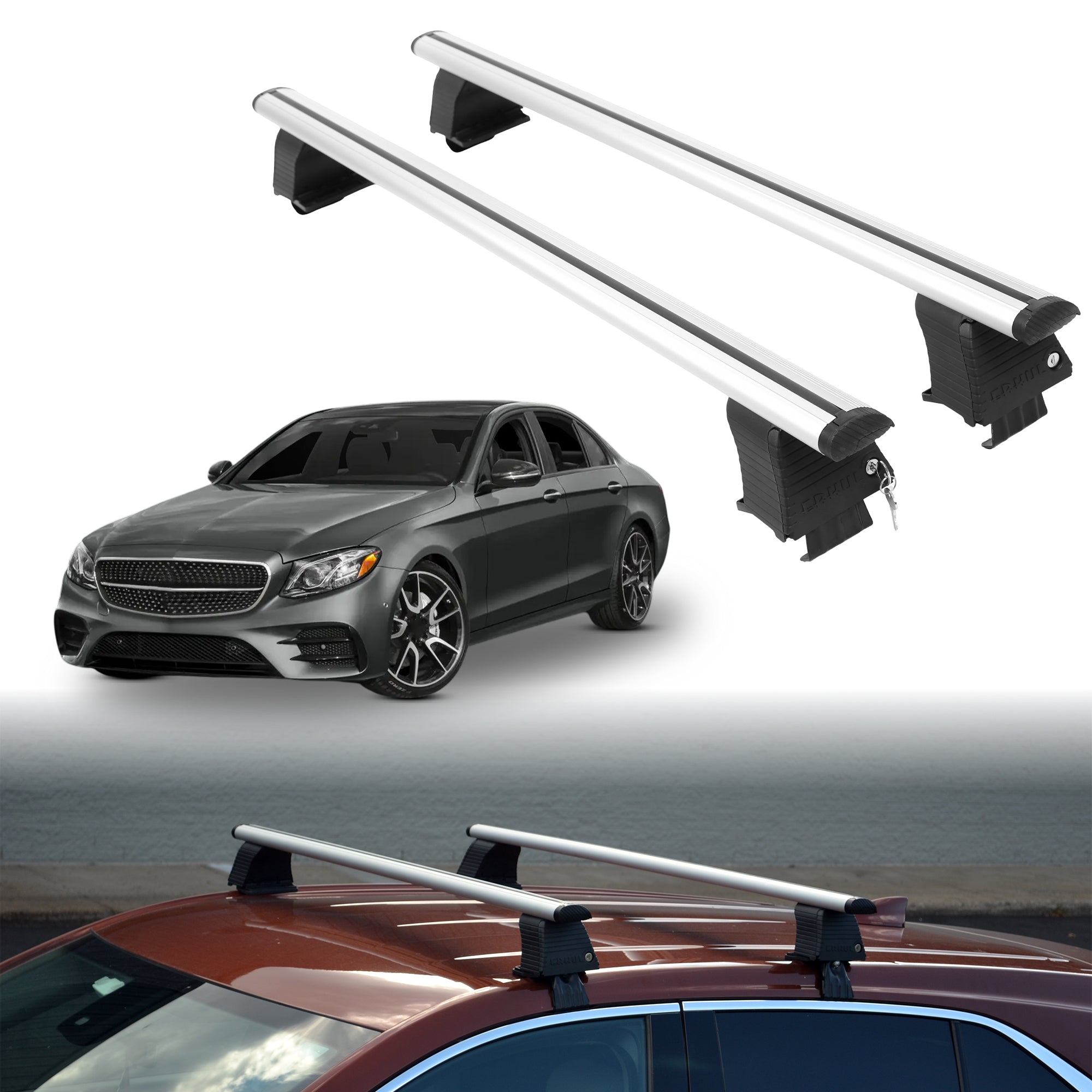 ERKUL Roof Rack Crossbars For MERCEDES AMG E 43 2017-2018