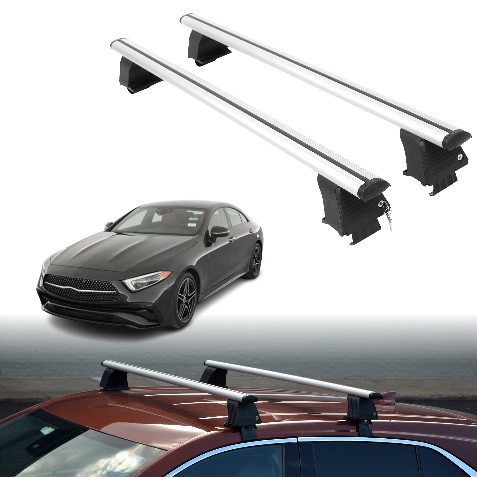 Roof Rack Crossbars for Mercedes-Benz AMG CLS 2019-2023 - Silver