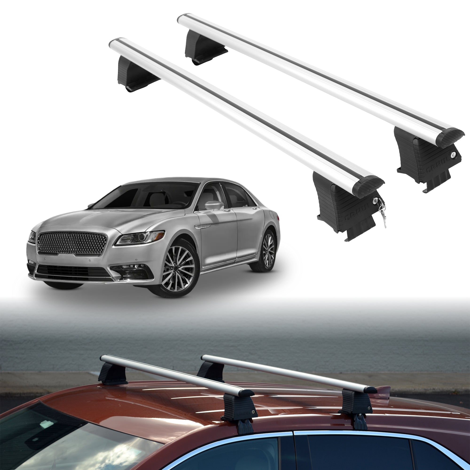 ERKUL Roof Rack Crossbars For LINCOLN CONTINENTAL 2017-2020