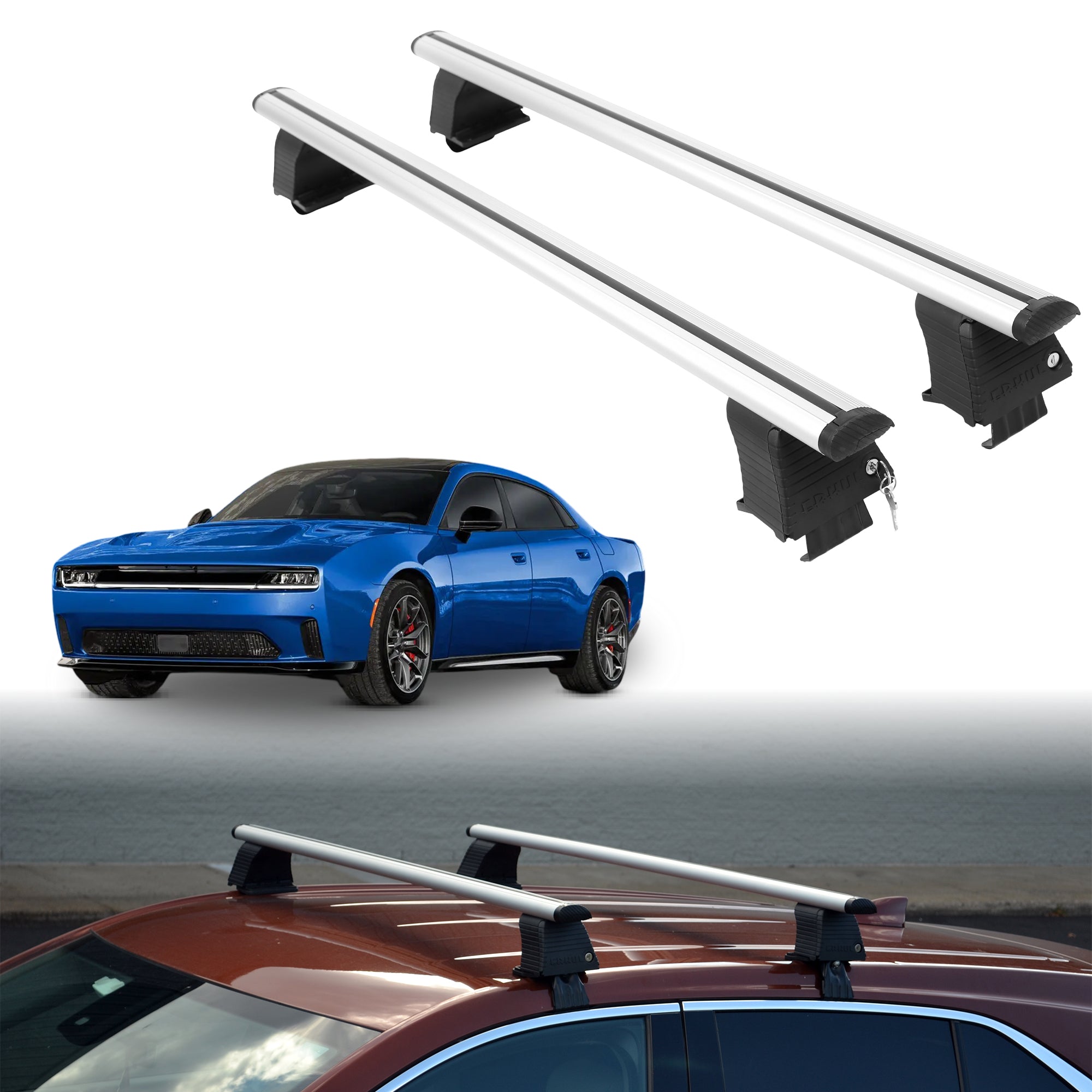 Roof Rack Crossbars for Dodge Charger Daytona 2024-2026 - Silver
