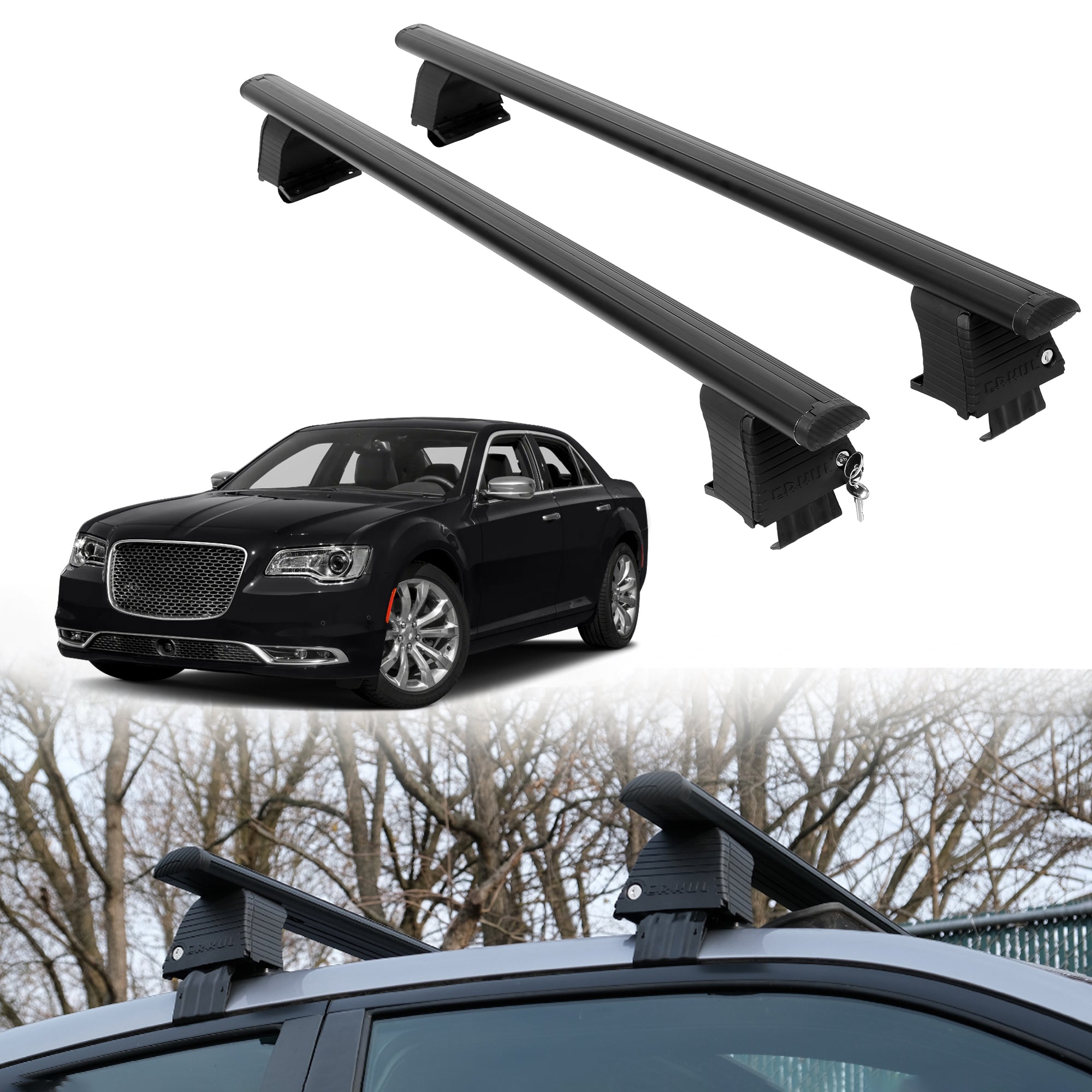 ERKUL Roof Rack Crossbars For CHEVROLET 300C 2011-2018
