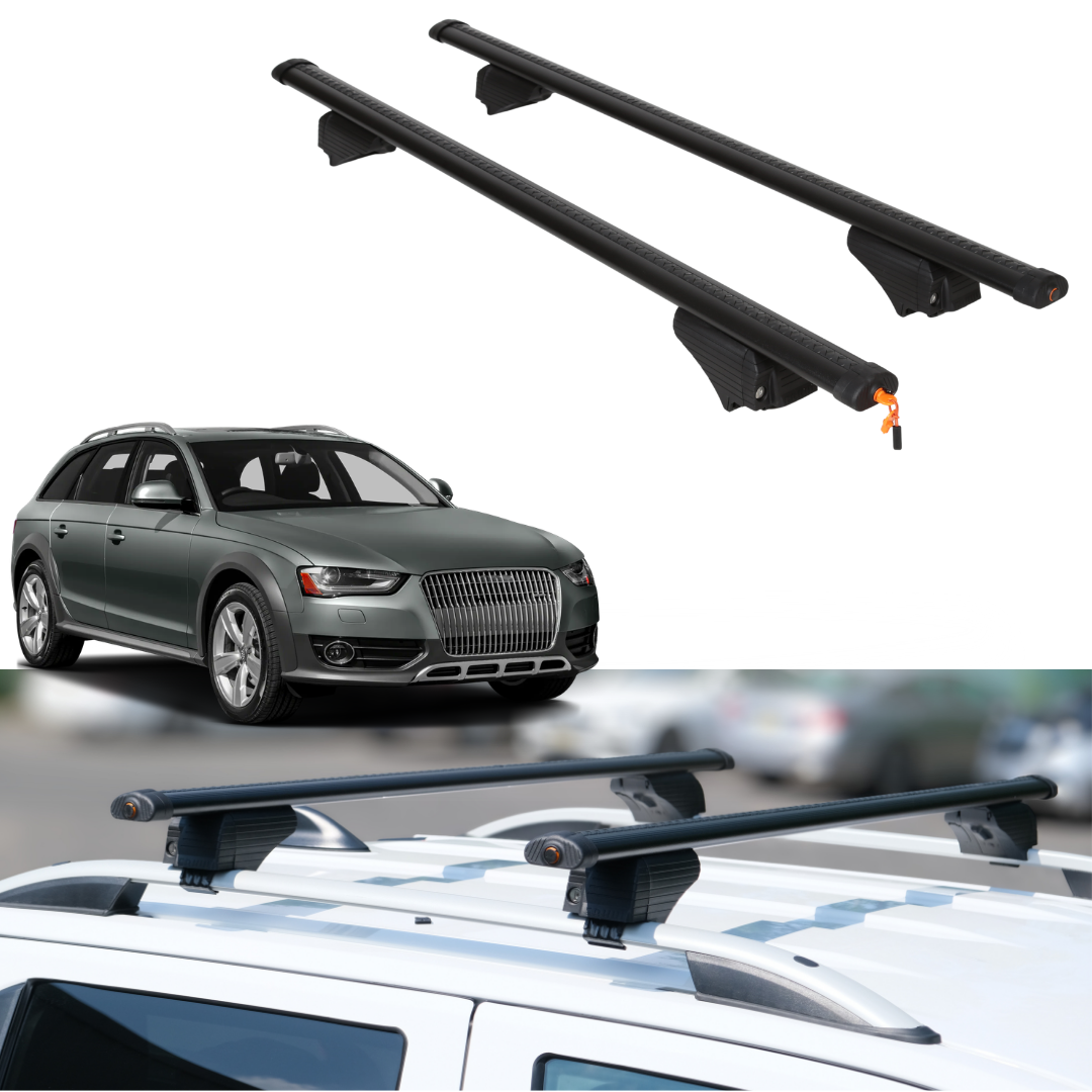 Roof Rack Crossbars for Audi allroad 2013-2016 Fits Raised Rails - Black