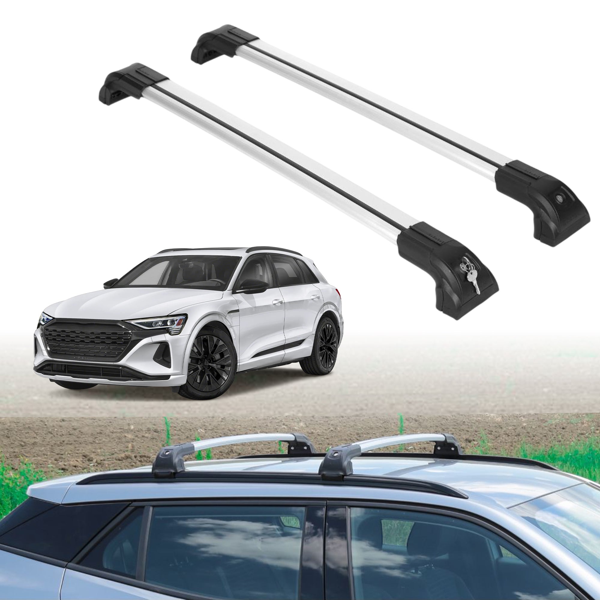 ERKUL Roof Rack Crossbars For AUDI Q8 / Q8 E-Tron 2019-2026