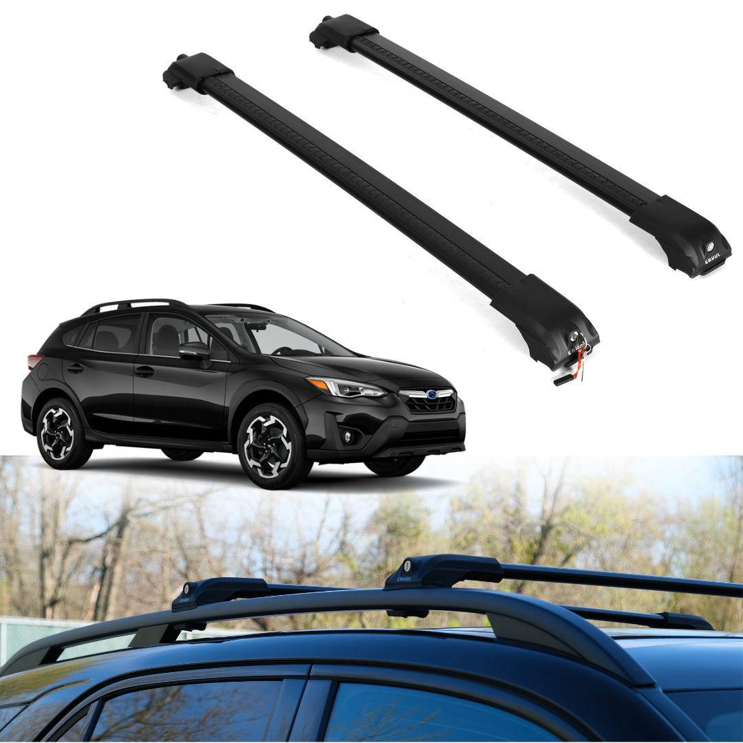 Roof Rack Crossbars for Subaru Crosstrek 2018-2023 - Black