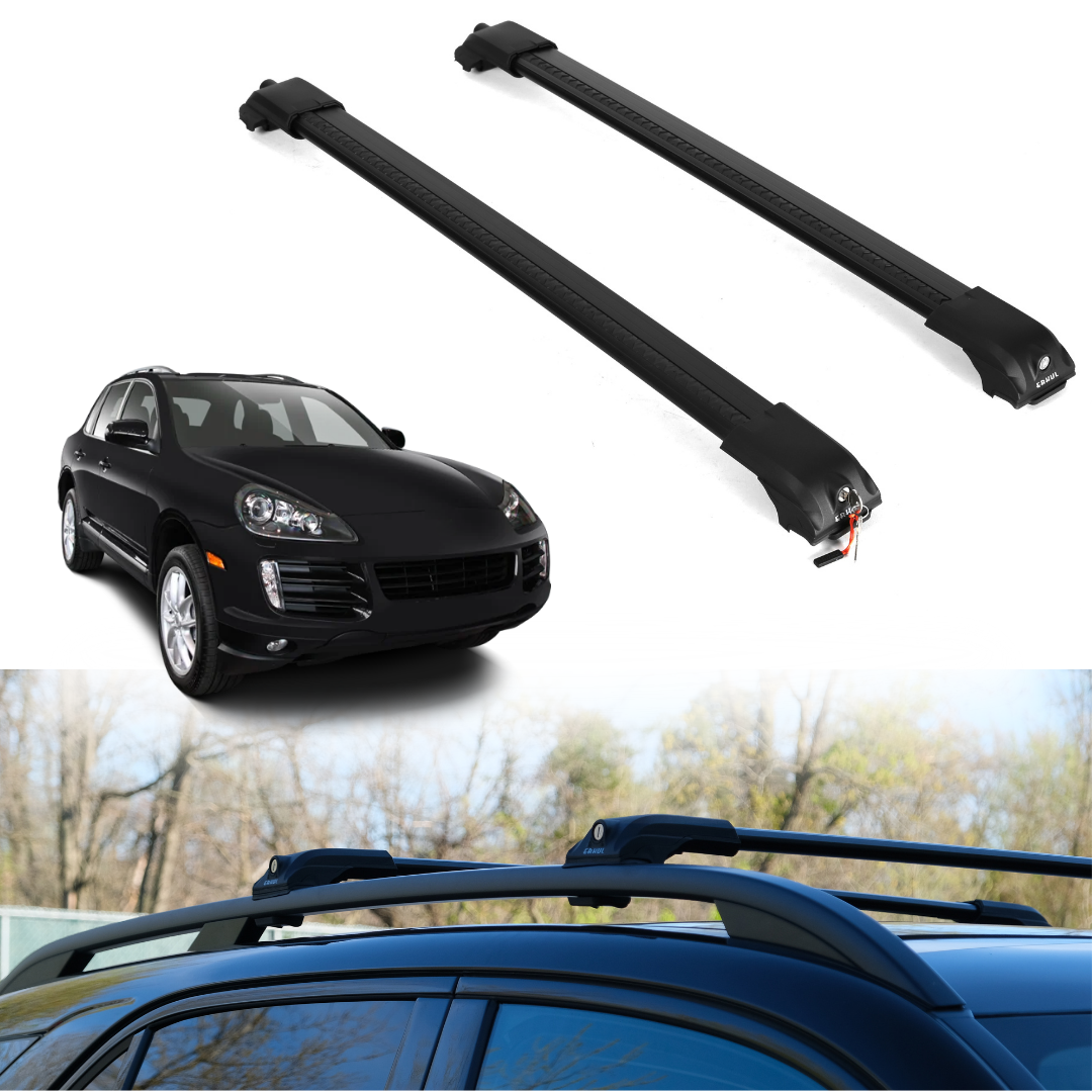 Roof Rack Crossbars for Porsche Cayenne 2003-2010 - Black