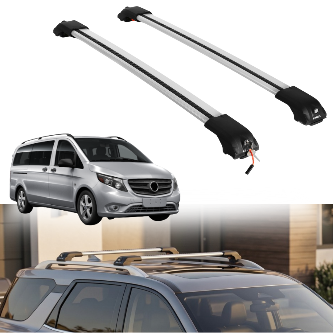 Roof Rack Crossbars for Mercedes-Benz Metris 2016-2023 - Silver
