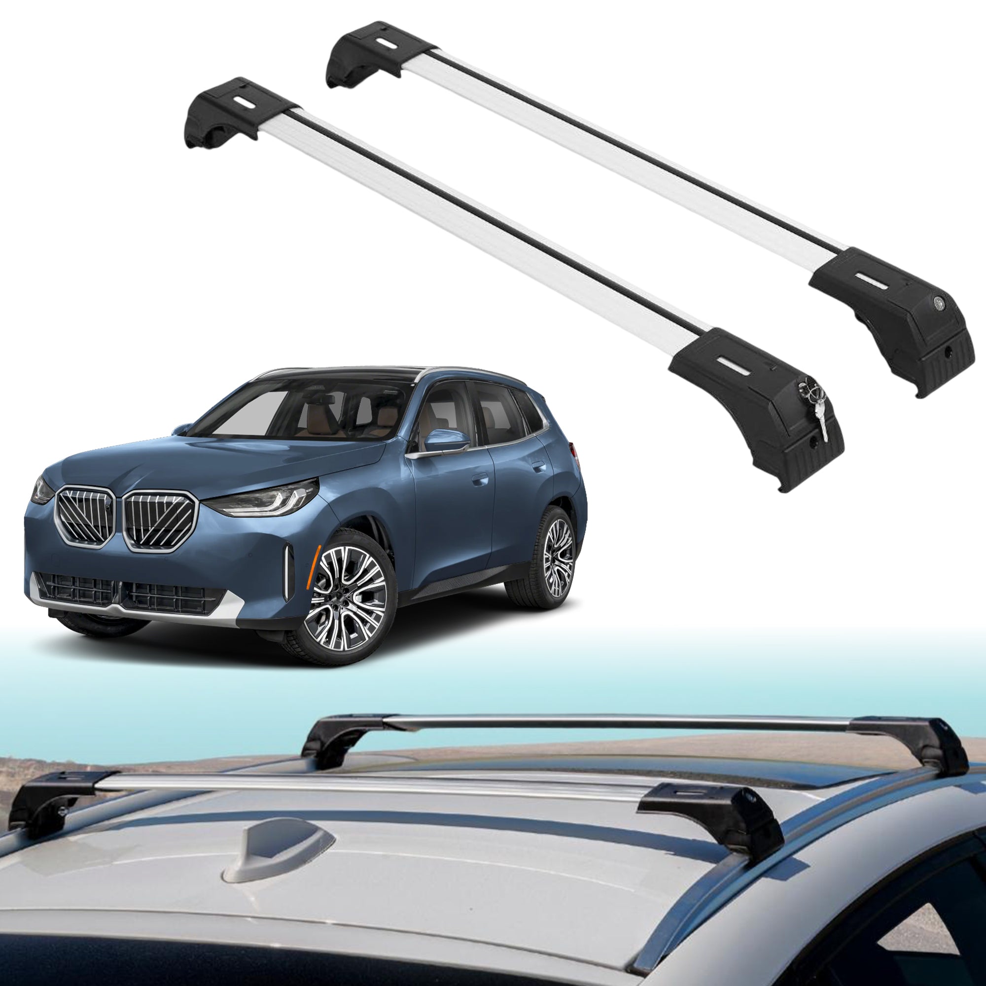 ERKUL Roof Rack Crossbars For BMW X3 2025-2026