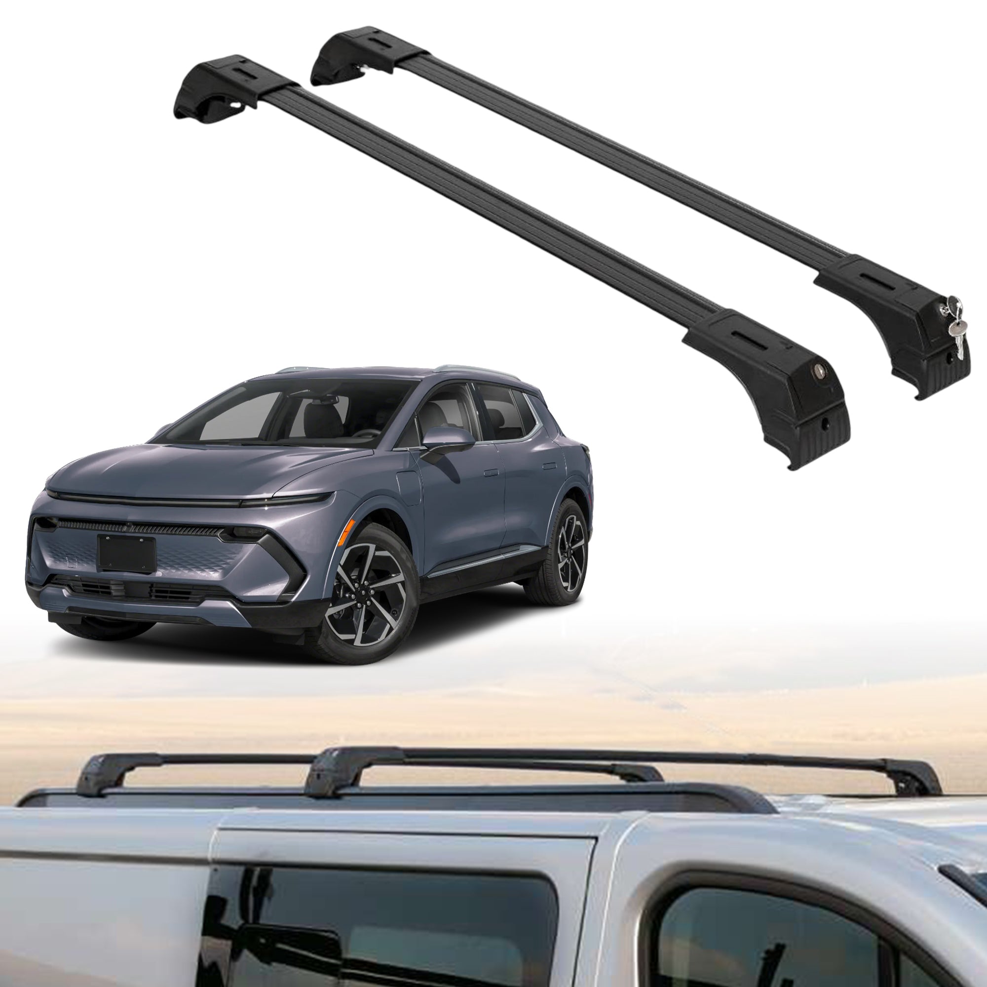 Roof Rack Crossbars for Chevrolet Equinox EV 2024-2026 - Black