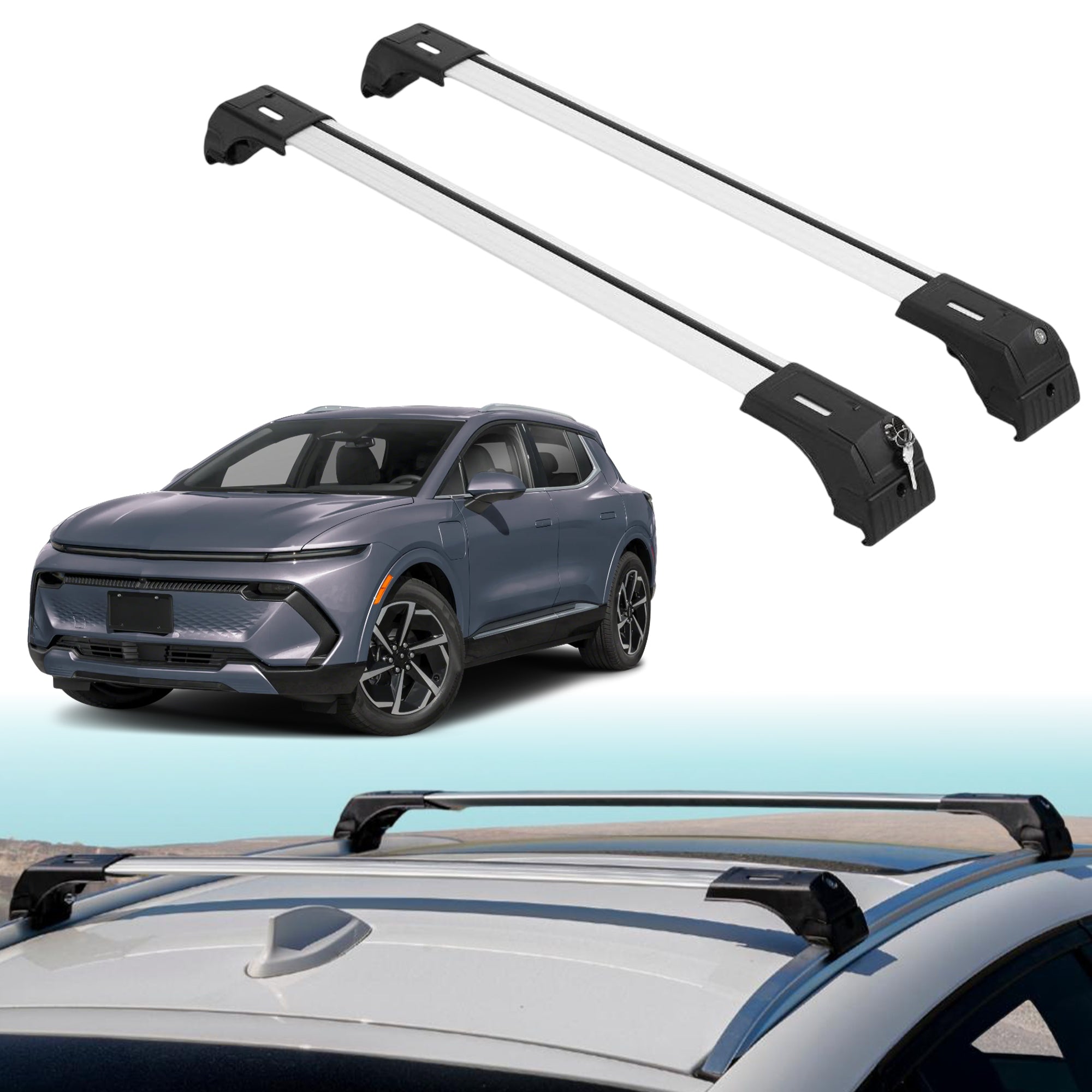 Roof Rack Crossbars for Chevrolet Equinox EV 2024-2026 - Silver