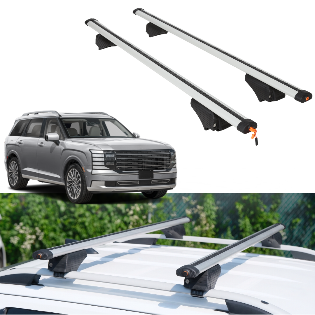 Roof Rack Crossbars for Hyundai Palisade 2026 Fits Raised Rails - Silver