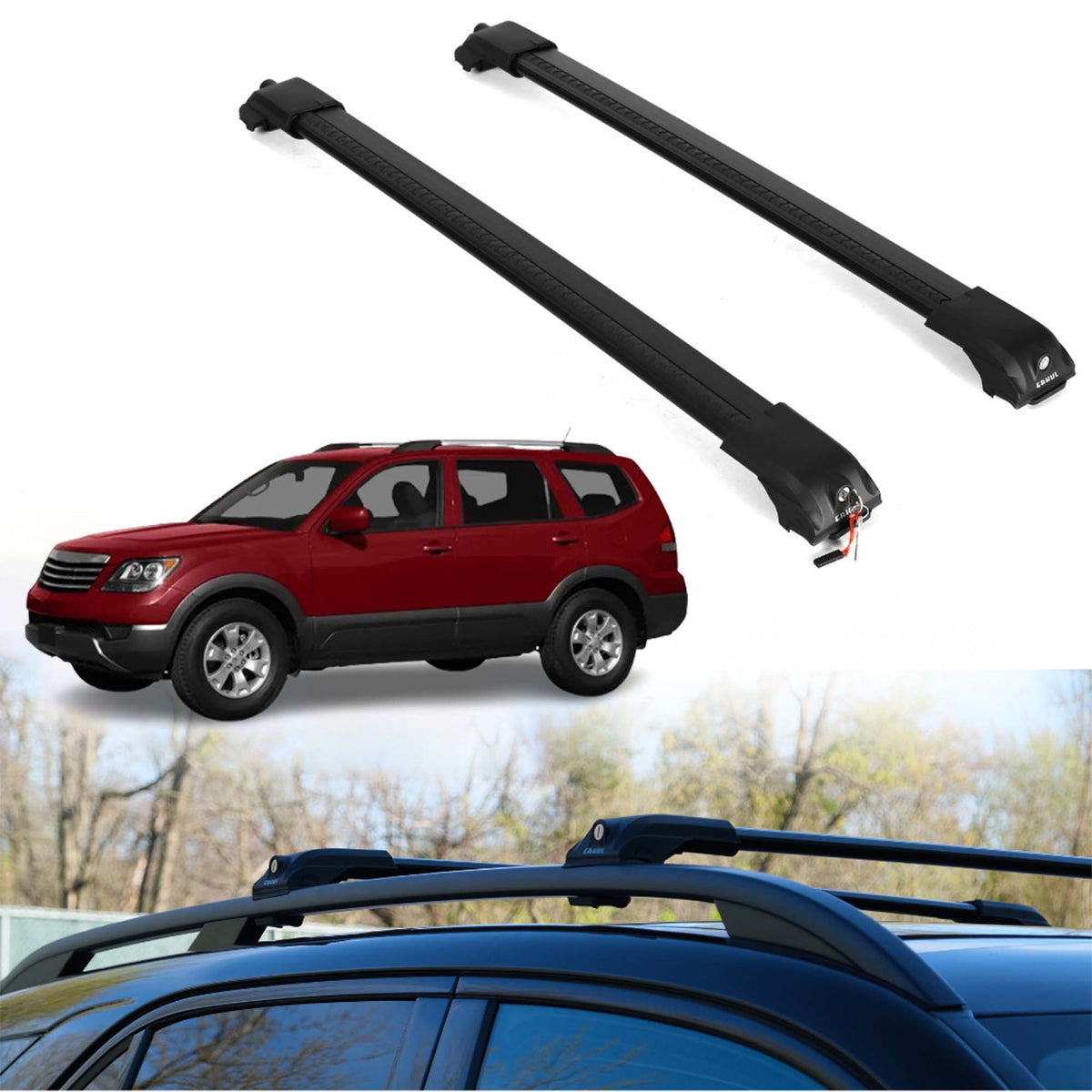 ERKUL Roof Rack Crossbars For KIA BORREGO 2009