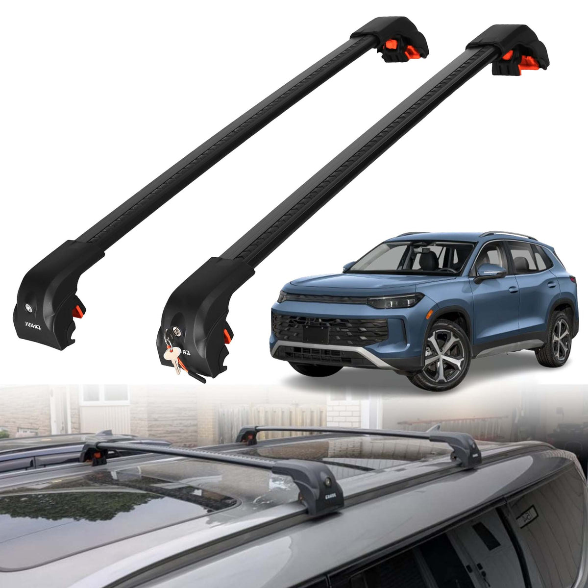 ERKUL Roof Rack Crossbars For VOLKSWAGEN TIGUAN 2025-2026
