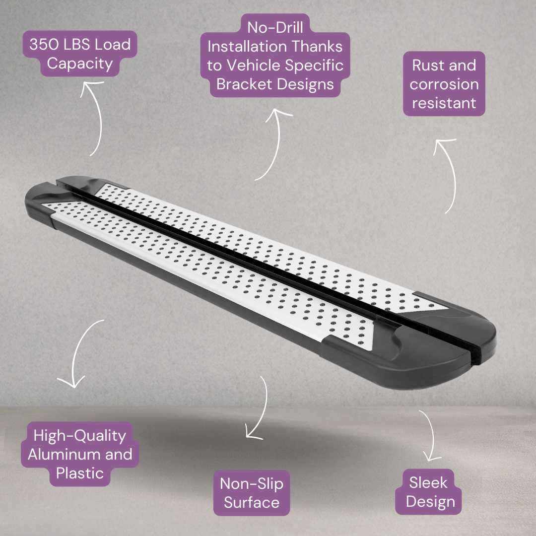 5" Running Boards for BMW X3 G01 2018-2025 - 350 lb Nerf Side Step Bars