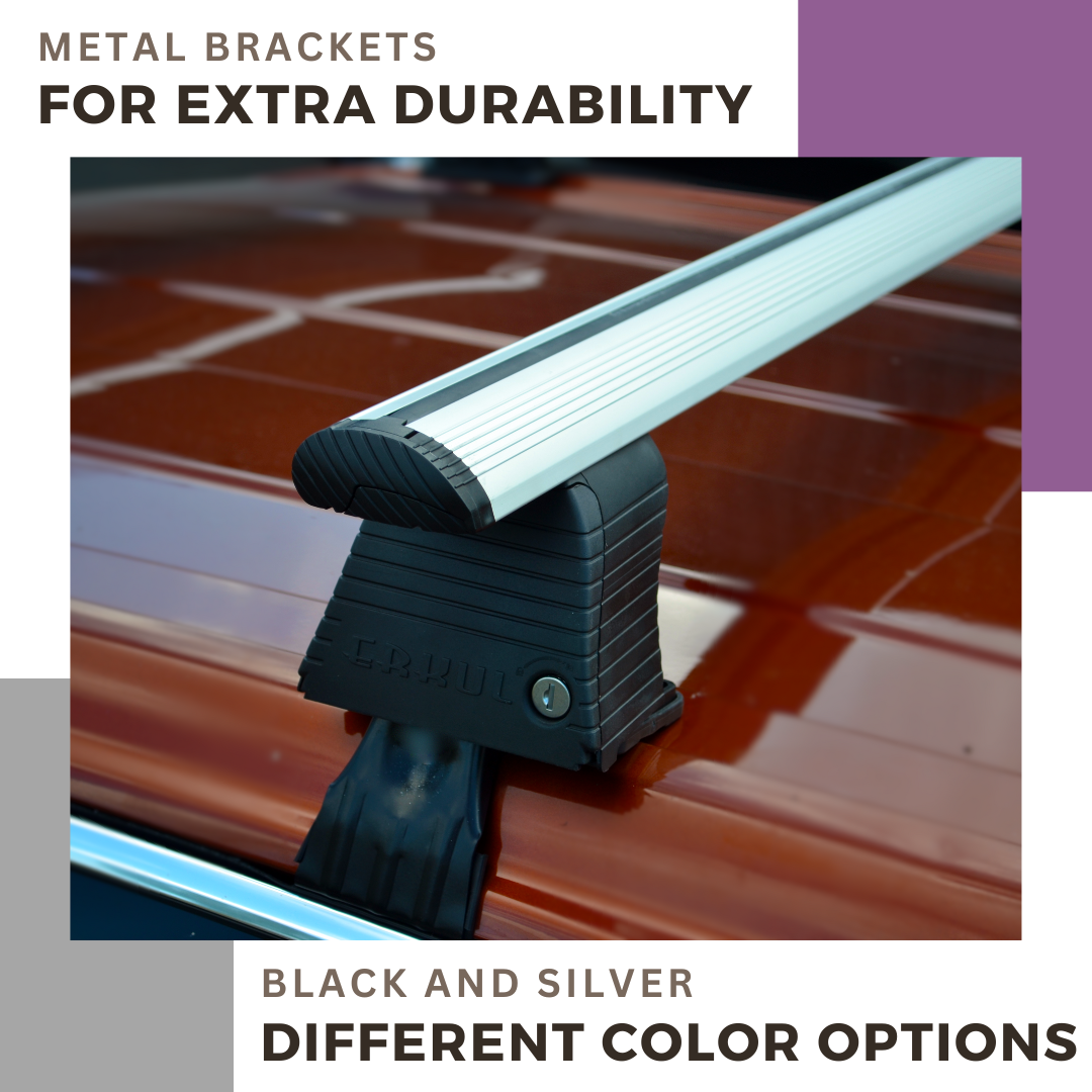 ERKUL Roof Rack Cross Bars for Kia Sportage 2017-2022 For Bare/Naked Roofs - Silver