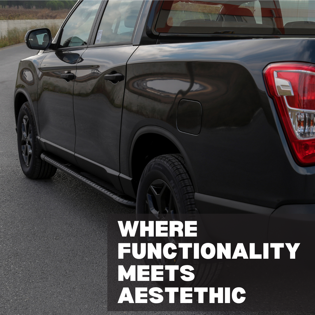 Erkul 5.2" Running Boards for Volkswagen Tiguan 2009-2017 - 350 lb - Black