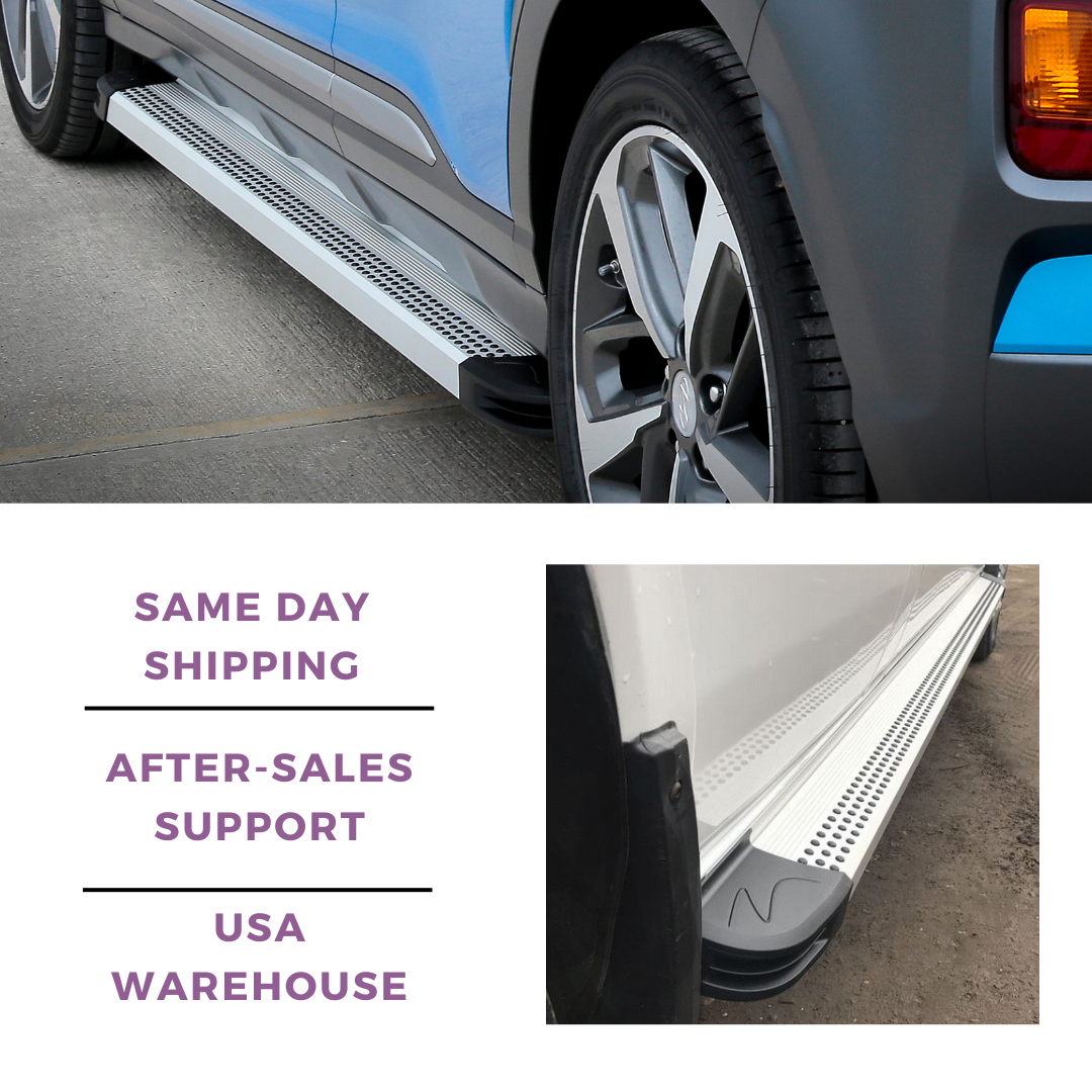 Erkul 5.2" Running Boards for Toyota RAV 4 RAV4 2019-2025 - 350 lb - Silver