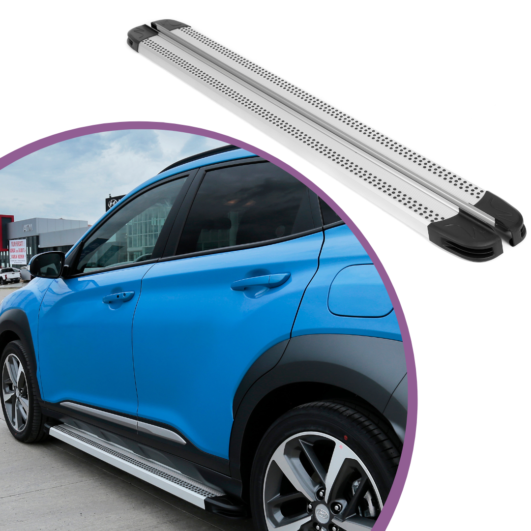 Erkul 5.2" Running Boards for Jeep Compass 2011-2017 - 350 lb - Silver