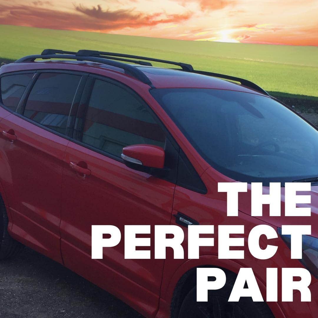 ERKUL Set of Roof Side Rails Rack & Cross Bars for Toyota RAV4 2013-2018 Silver