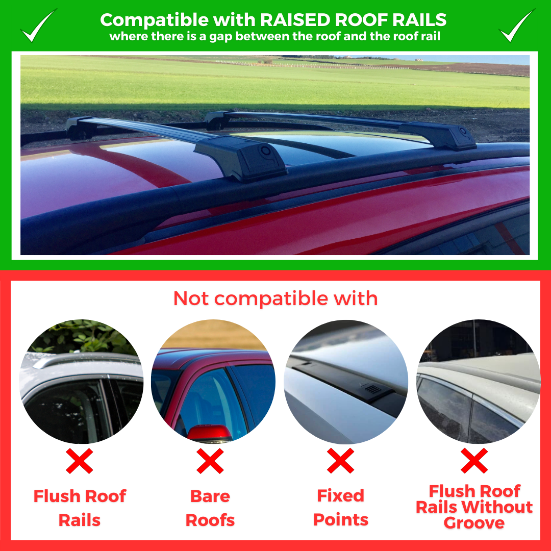 Roof Rack Crossbars for Mercedes-Benz GL-Class 2013-2016 - Black