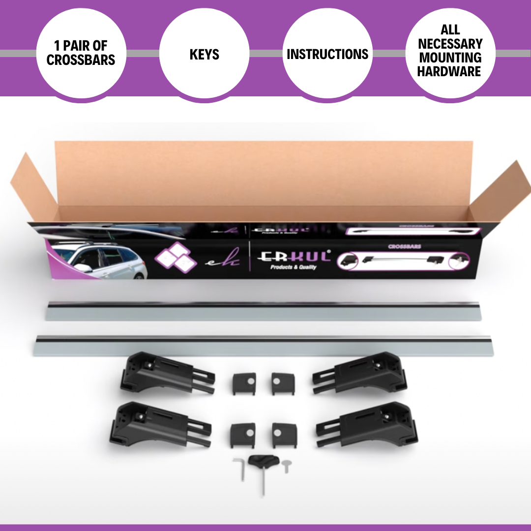 Roof Rack Crossbars for Subaru Forester 2009-2013 - Silver