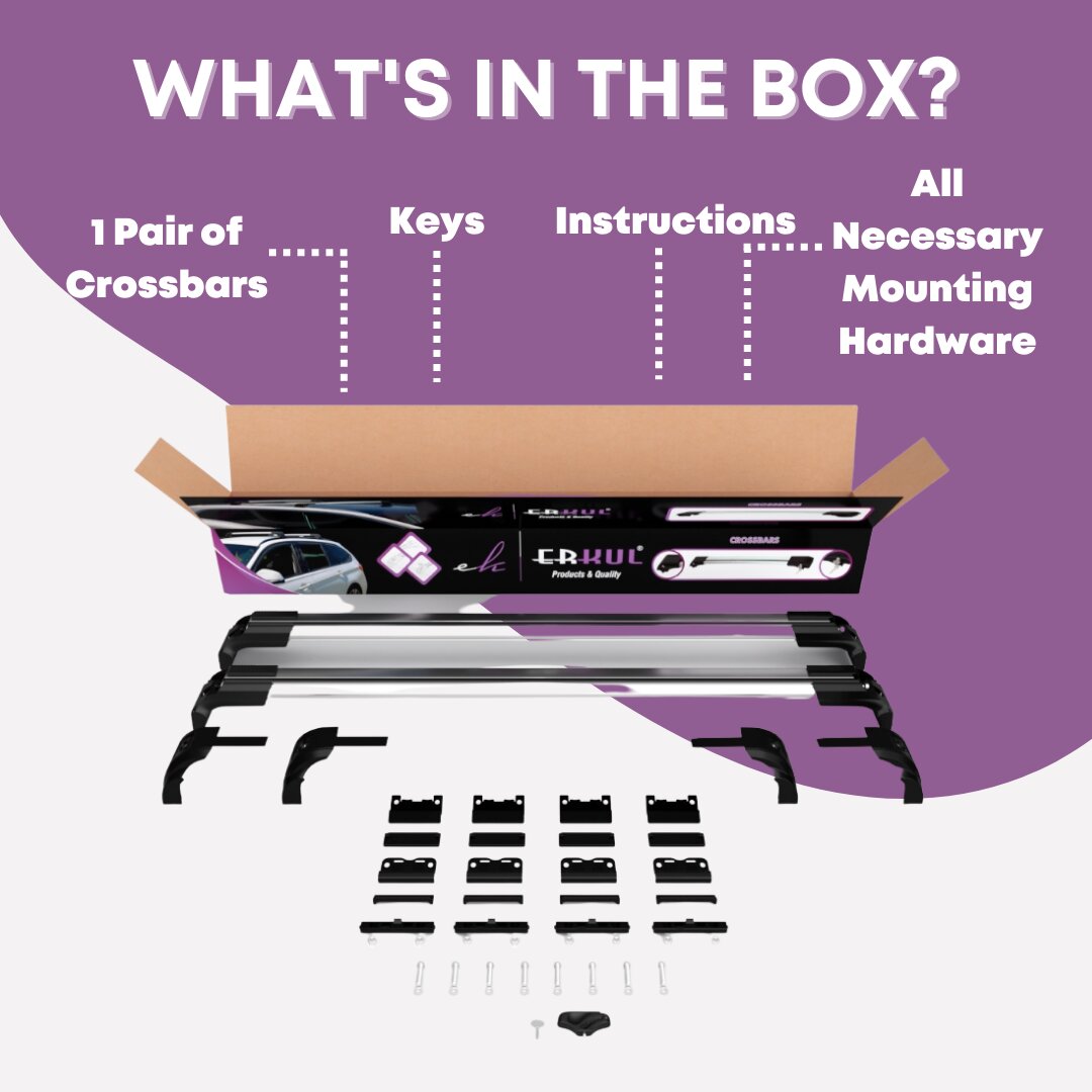 Heavy Duty Roofrack Crossbar Fit Chevy Trail Blazer 2021-2026 for Flush Rails Silver