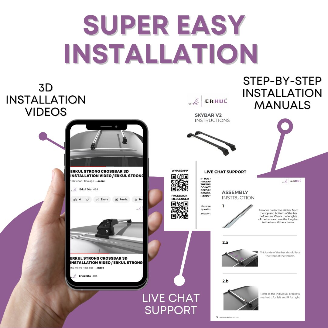 Heavy Duty Roofrack Crossbar Fit Chevy Trail Blazer 2021-2026 for Flush Rails Silver