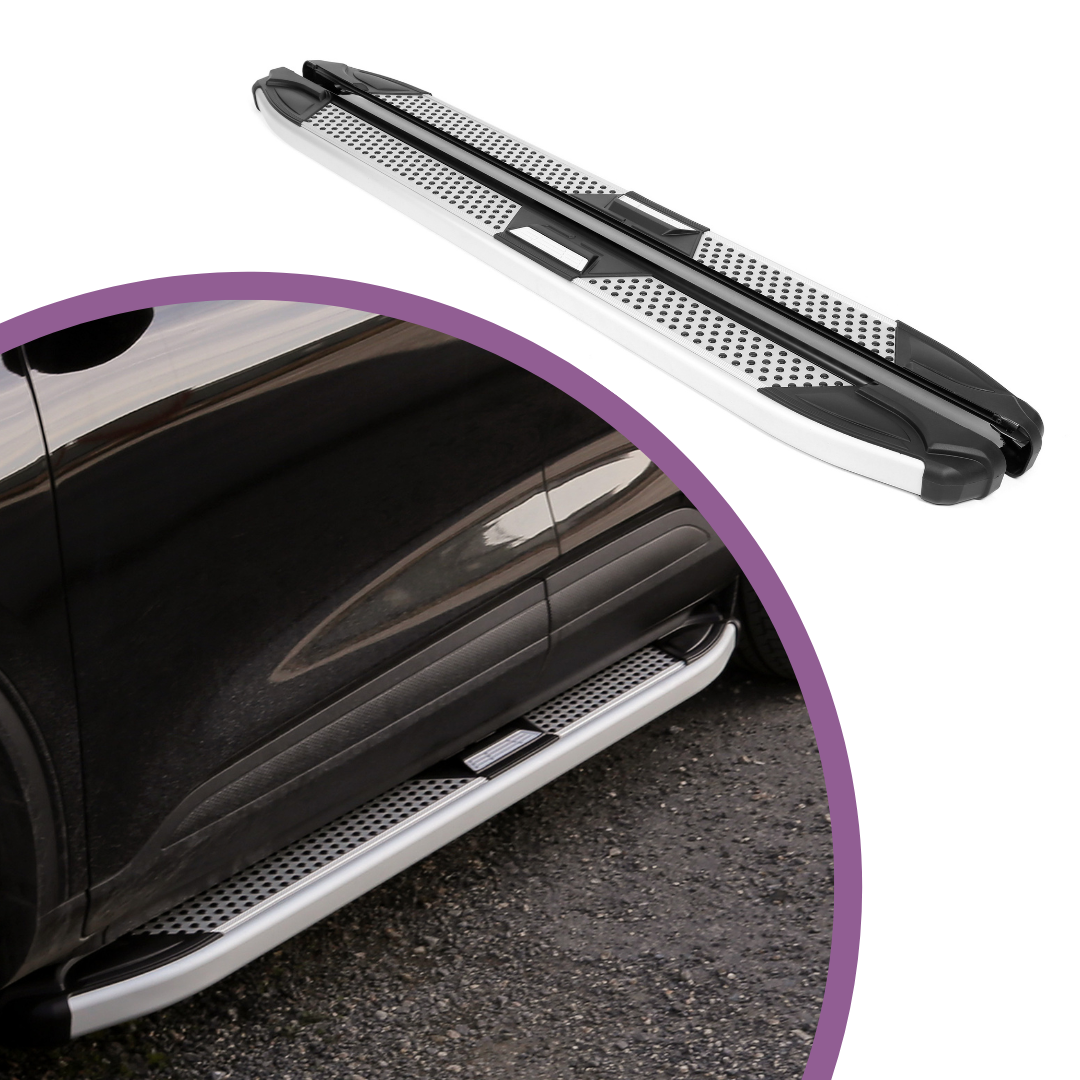 Erkul 5.2" Running Boards for Volvo XC 90 XC90 2016-2025 - 350 lb - Silver