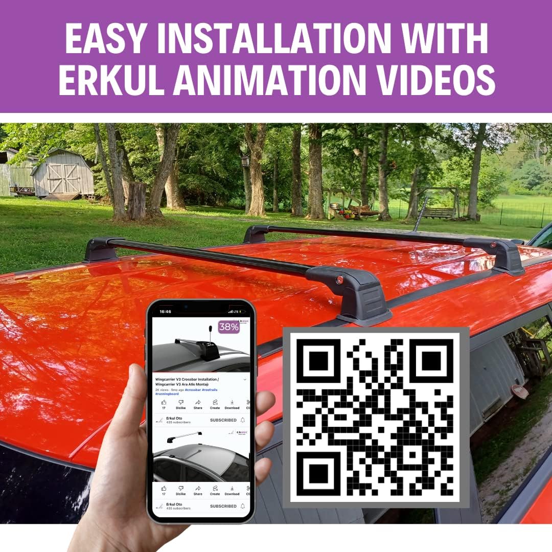 220 lbs Roof Rack Cross Bars for Mazda 6 2010-2022 Fits Fixed Points Roofs Black