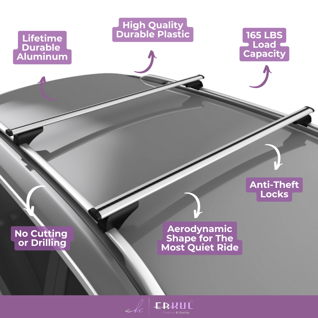 Erkul Roof Rack Crossbars with Extended Bar Design for Subaru Outback 2026